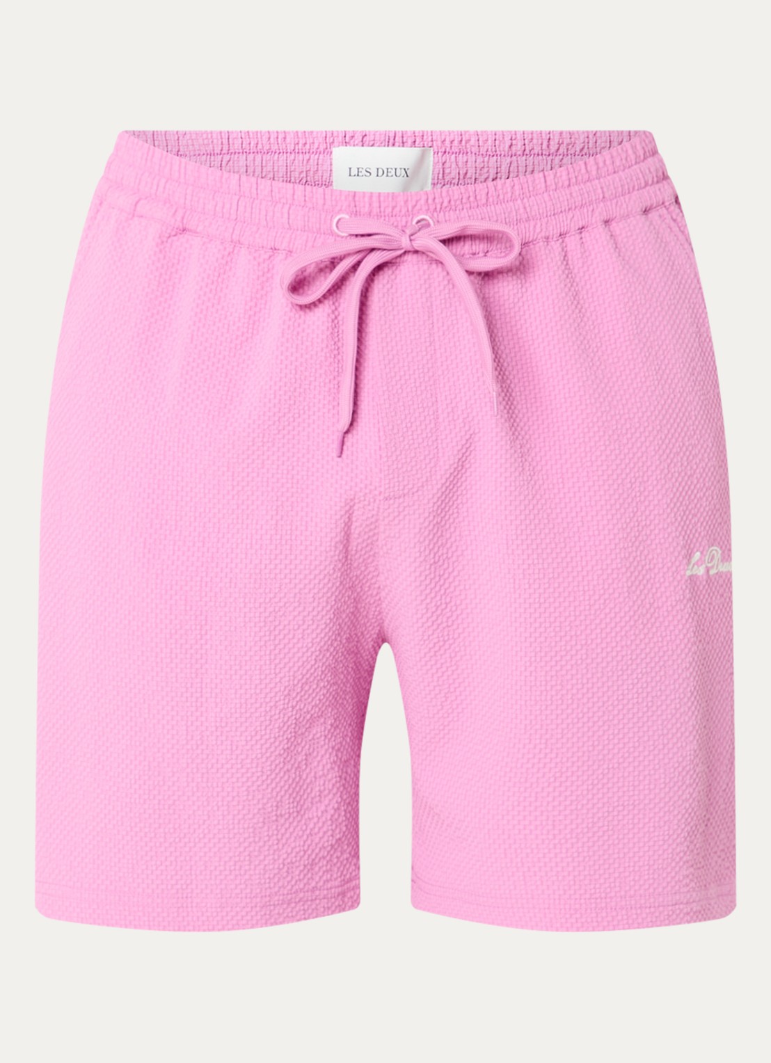 Les Deux Stan zwemshorts met logo en steekzakken - voorkant 2 roze