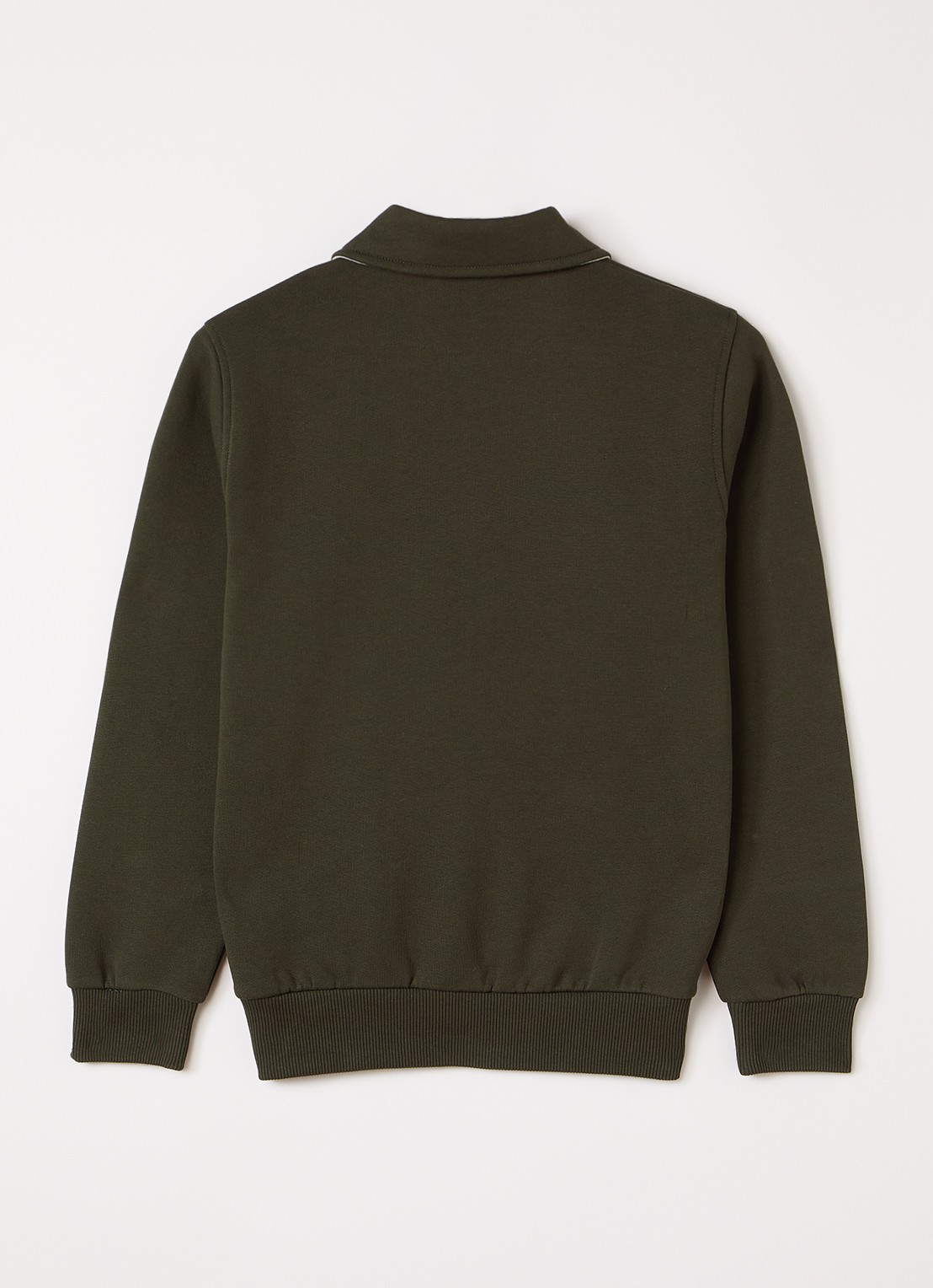 Les Deux Sweater met logo - voorkant 3 legergroen