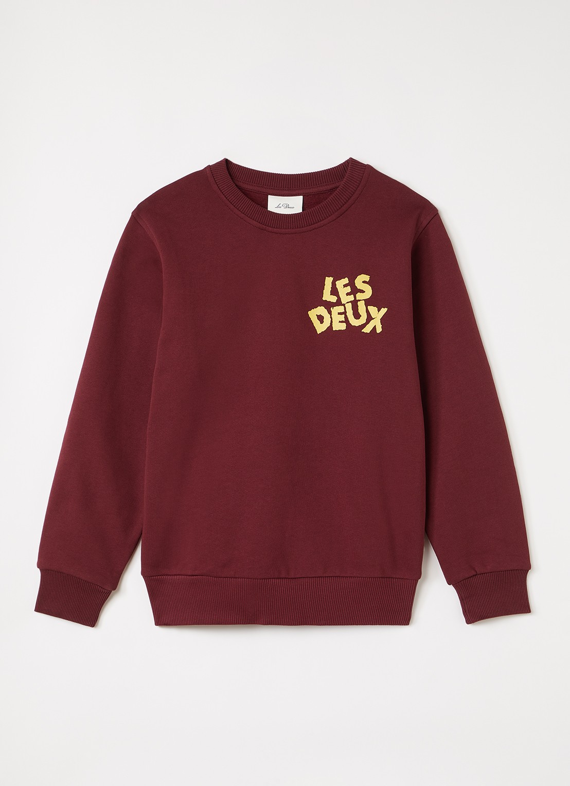 Les Deux Sweater met logo - voorkant bordeauxrood