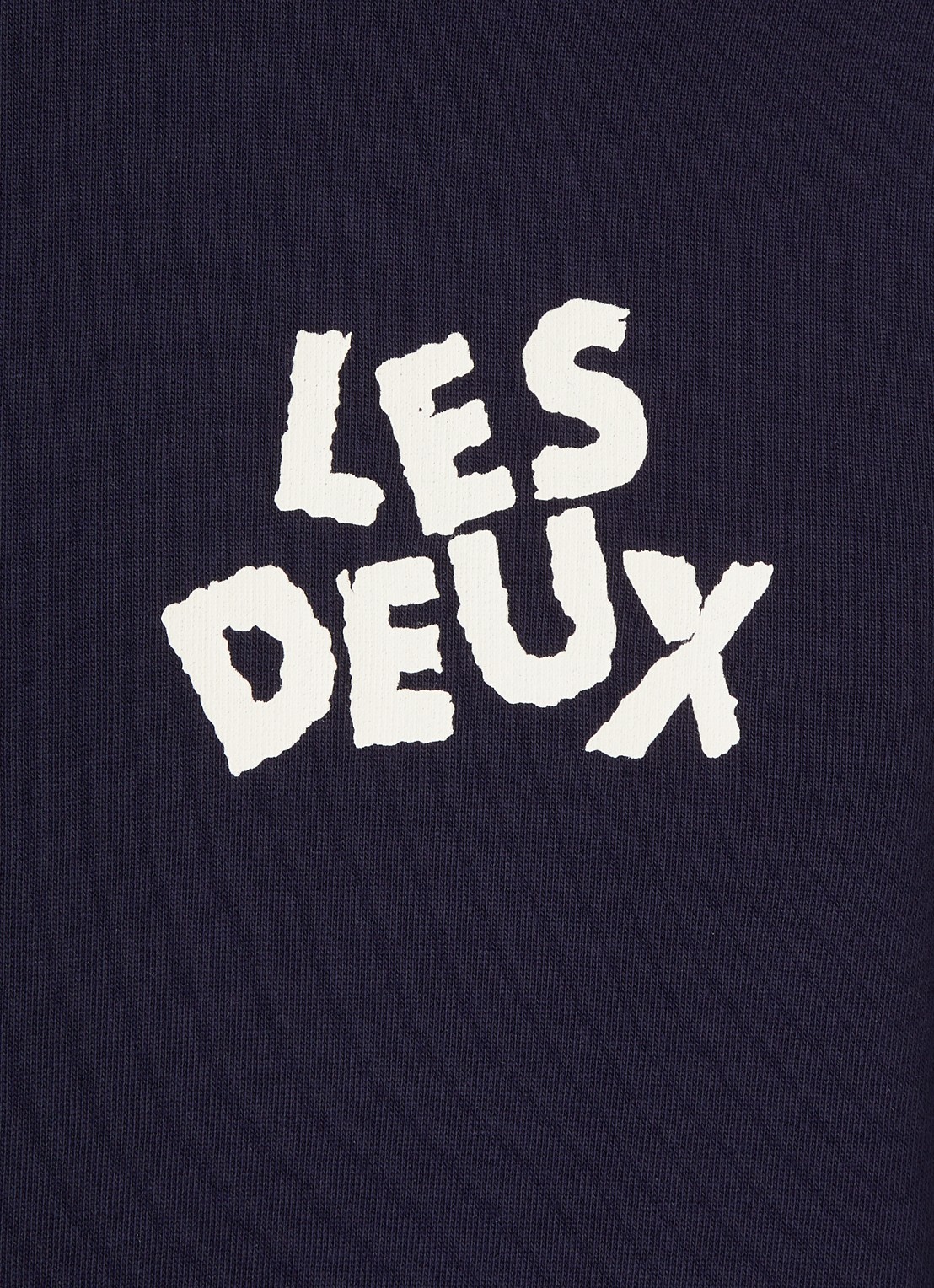 Les Deux Sweater met logo - detail donkerblauw