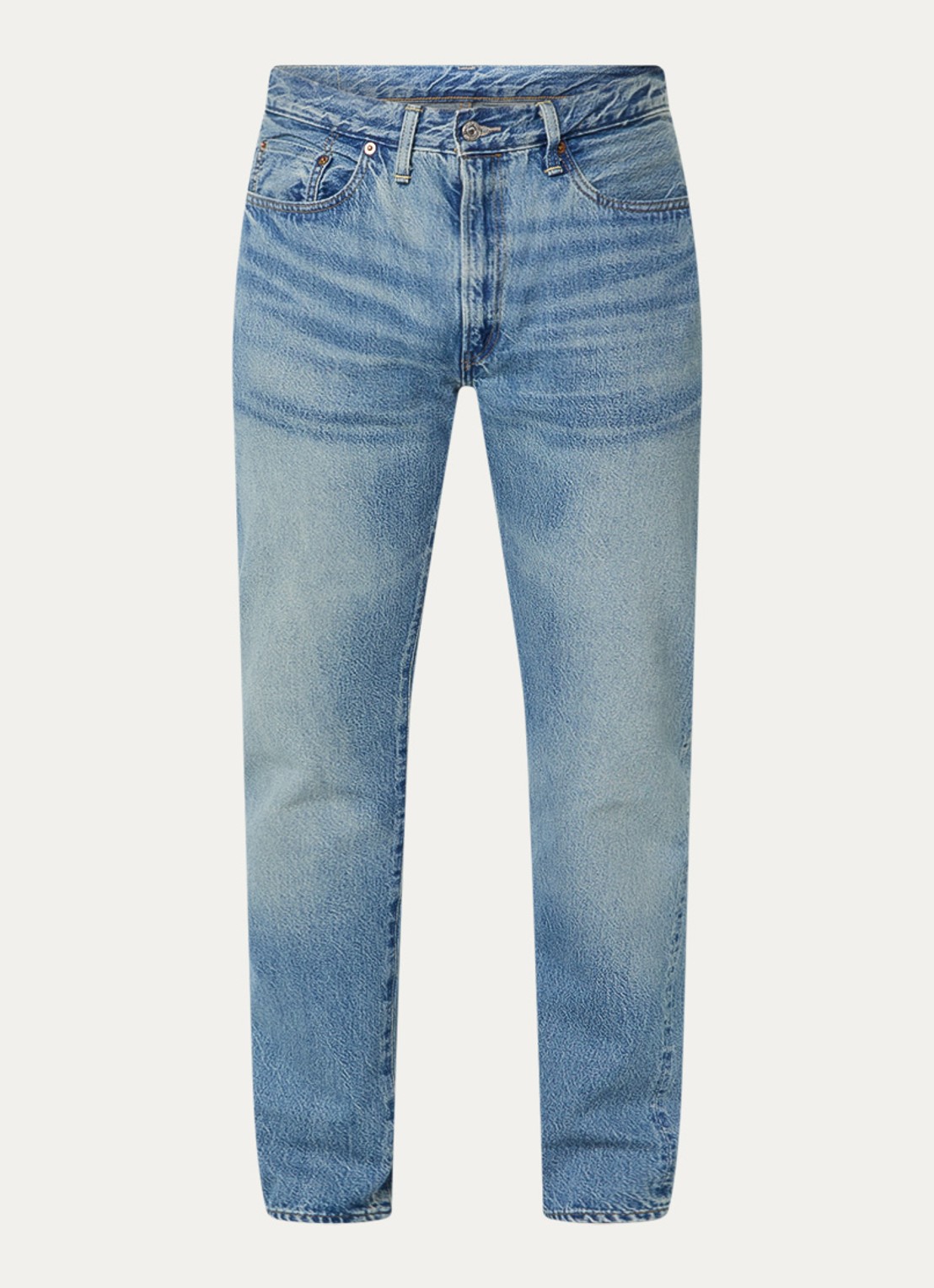 Levi's 1954 501 straight leg jeans van  katoen met medium wassing - voorkant 9 indigo