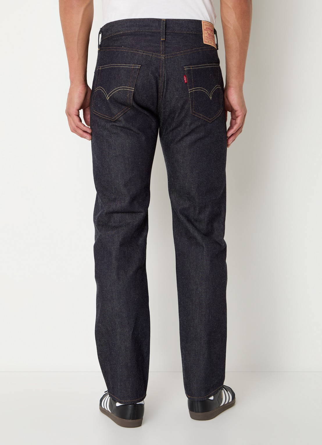 Levi's 1955 501 straight leg jeans met donkere wassing - achterkant indigo