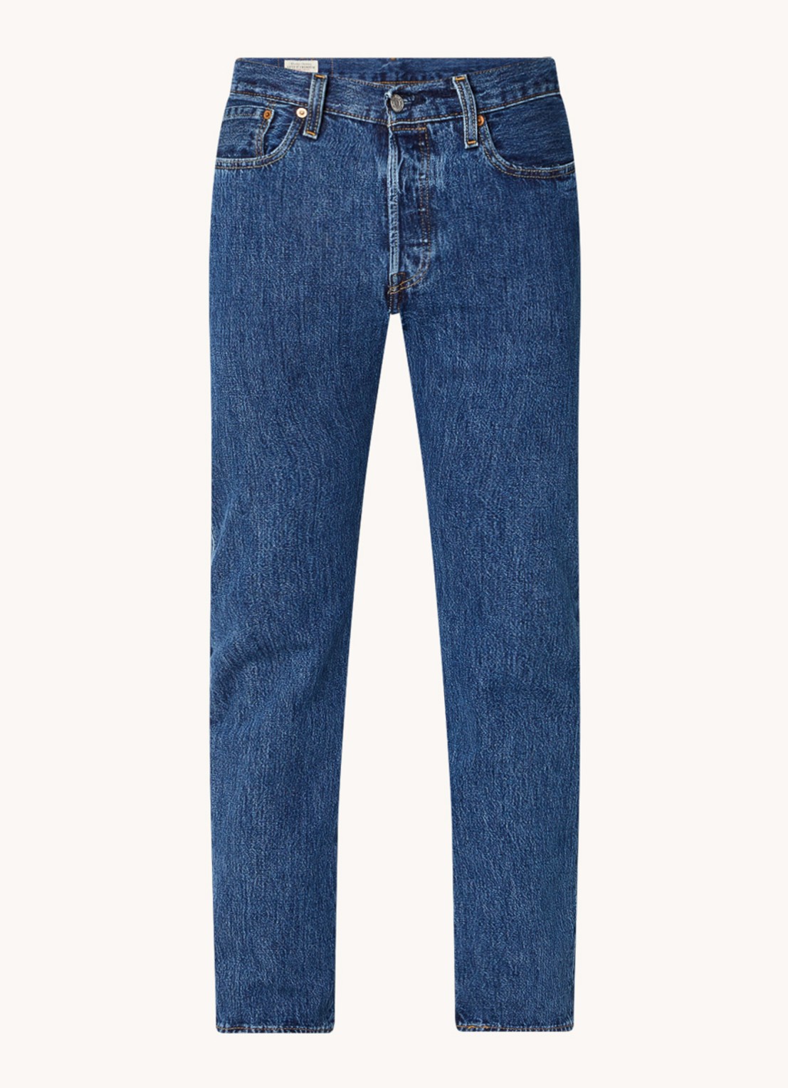 Levi's 501 high rise straight leg jeans met stonewash - voorkant 4 indigo