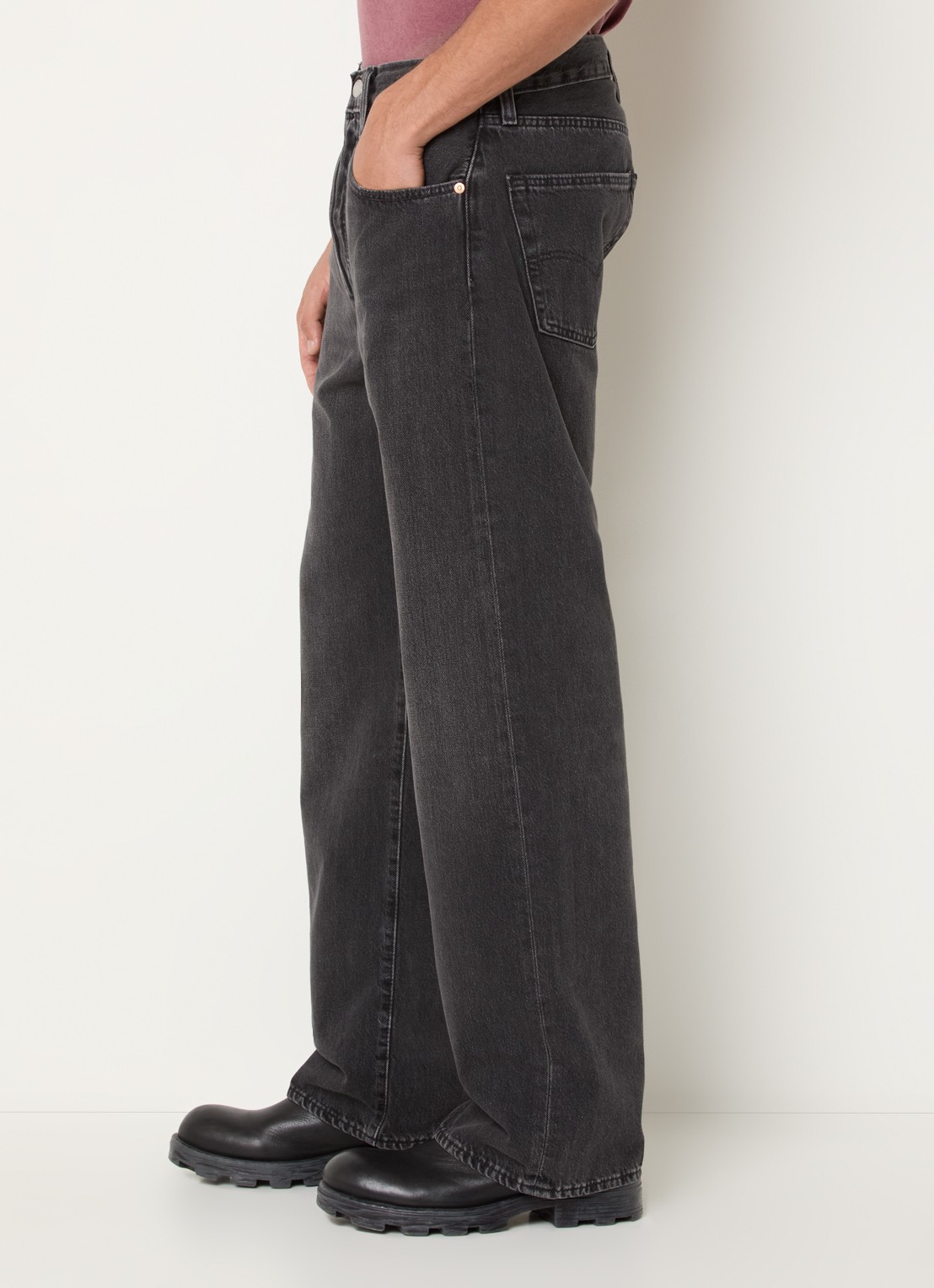 Levi's 501 loose fit jeans met gekleurde wassing - detail 5 zwart