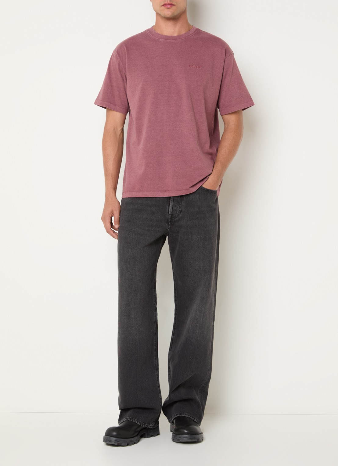 Levi's 501 loose fit jeans met gekleurde wassing - voorkant 2 zwart