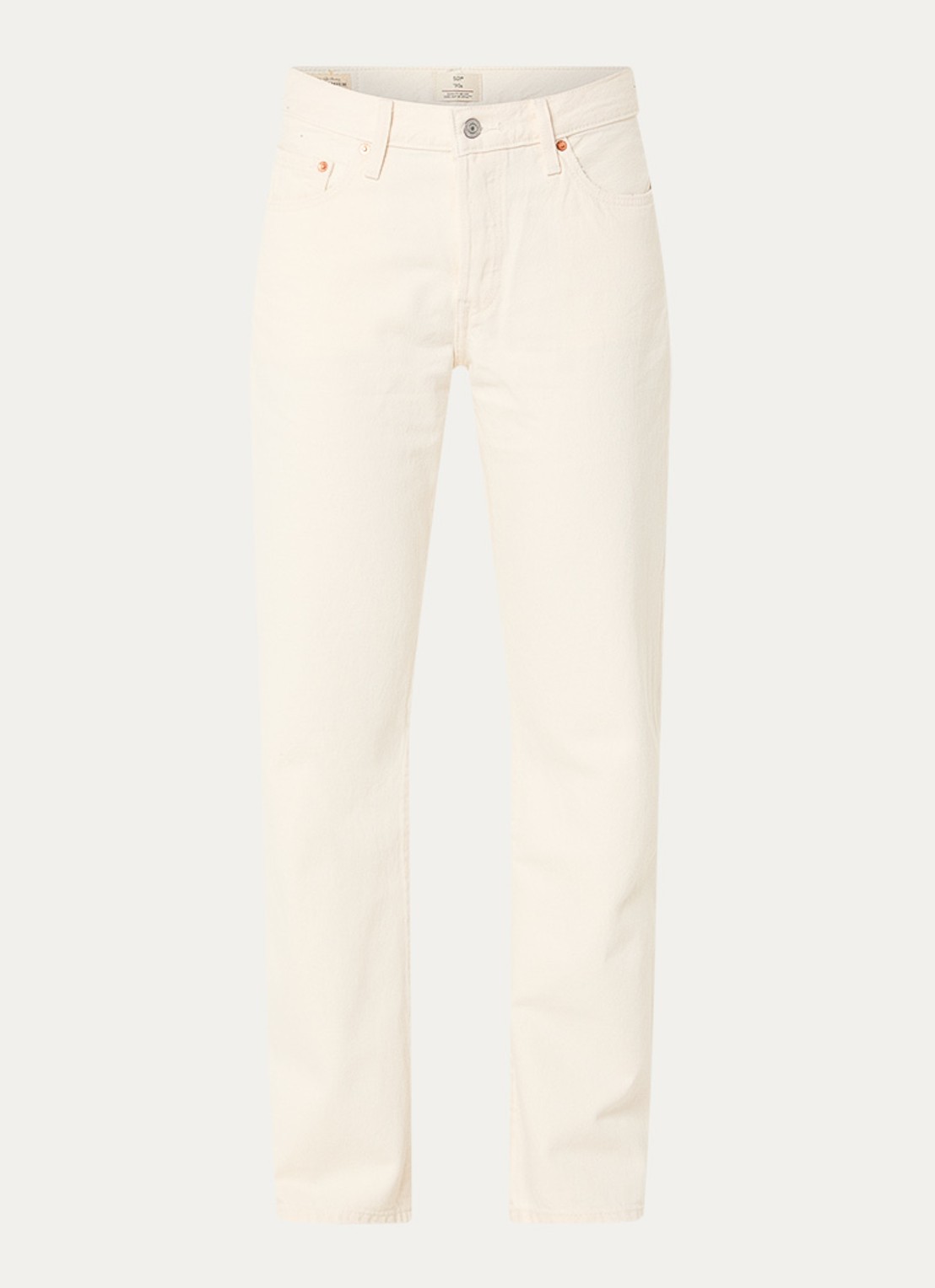 Levi's 501 Low waist straight fit jeans met gekleurde wassing - voorkant beige