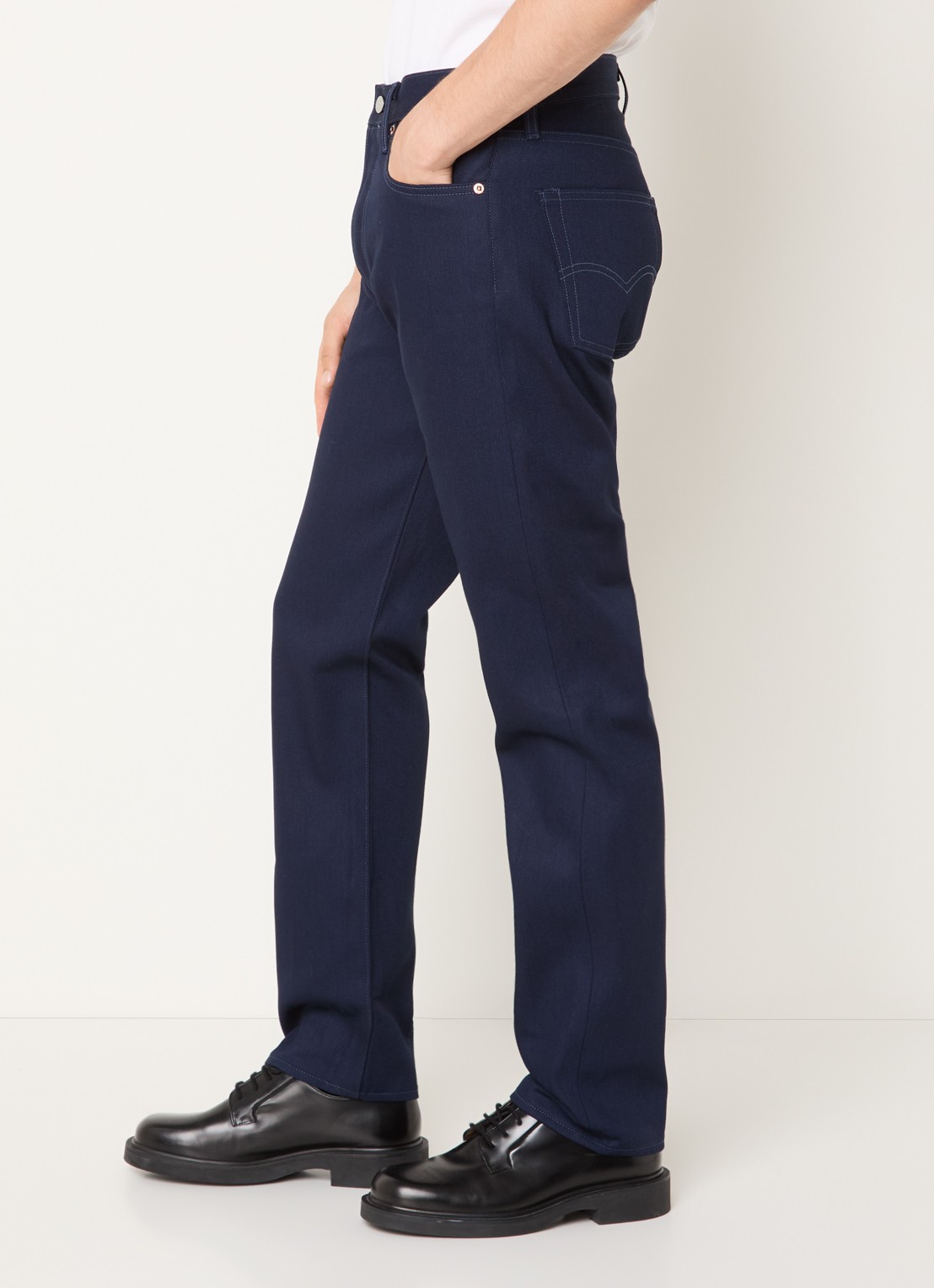 Levi's 501 slim fit jeans met donkere wassing - detail 3 indigo