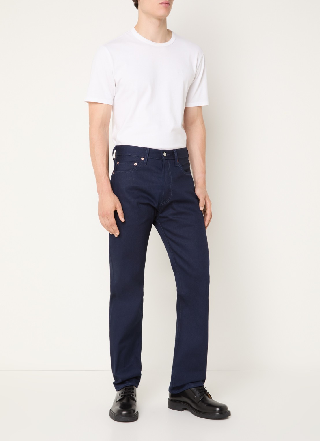 Levi's 501 slim fit jeans met donkere wassing - voorkant 5 indigo