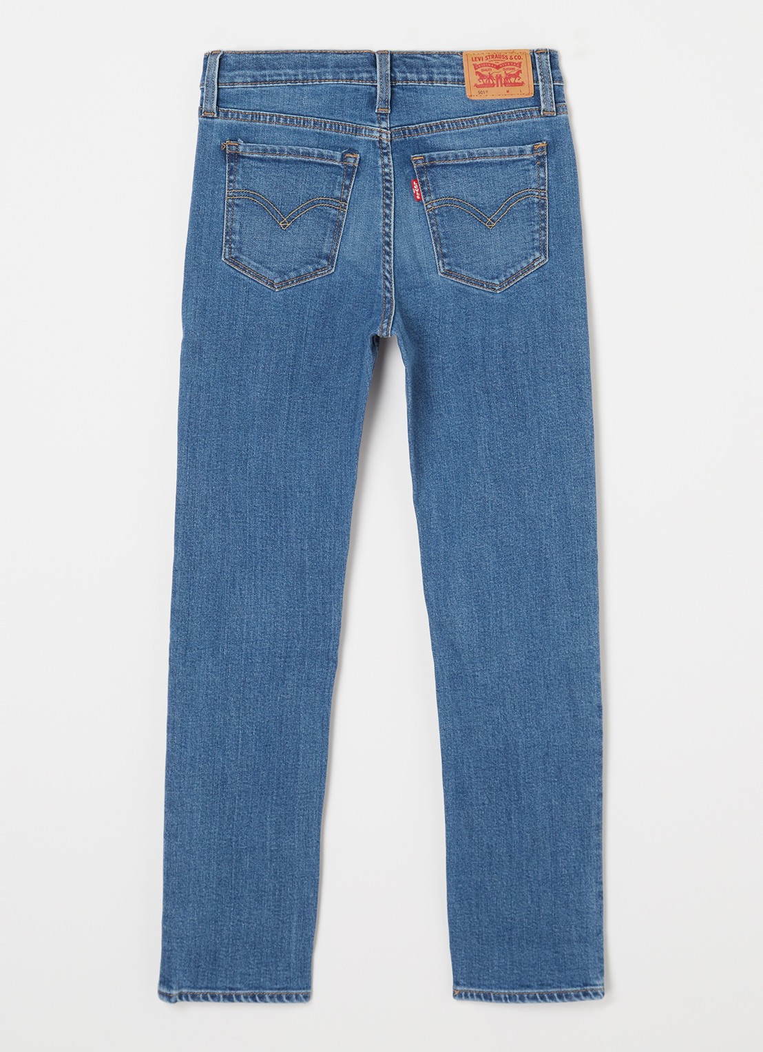 Levi's 501 slim fit jeans met stretch - voorkant 3 indigo