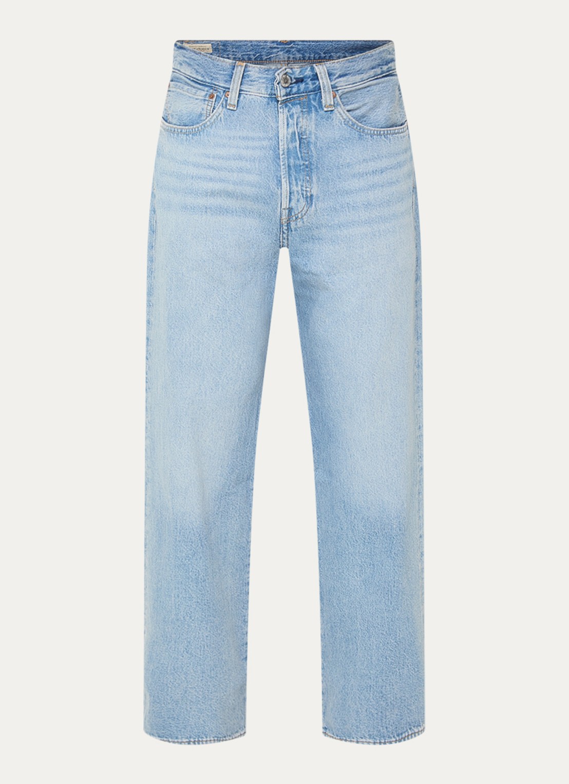 Levi's 501 Straight fit jeans met lichte wassing en steekzakken - voorkant indigo