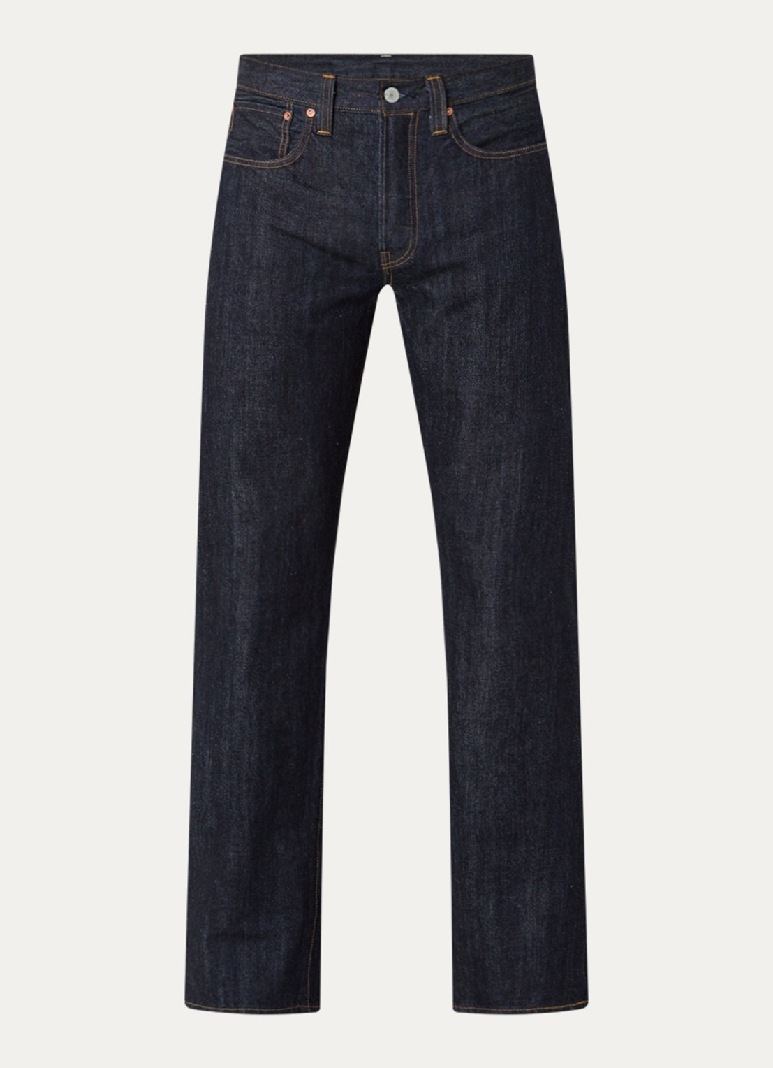 Levi's 501 straight leg jeans met donkere wassing - voorkant 2 indigo