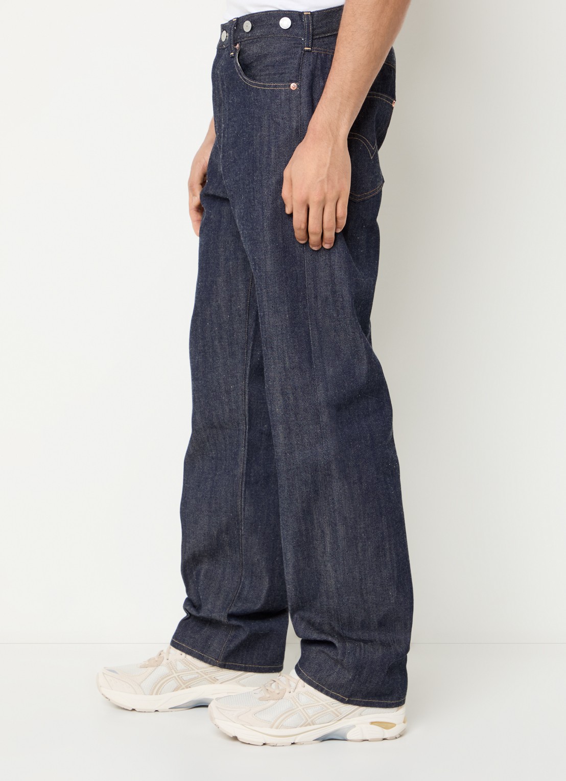 Levi's 501 straight leg jeans met donkere wassing - detail 4 indigo