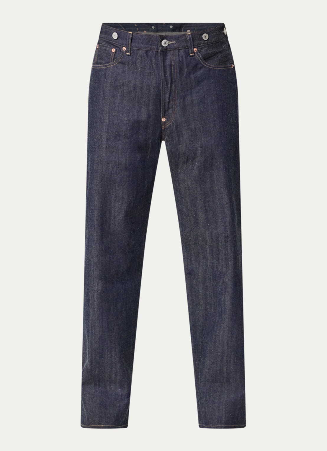 Levi's 501 straight leg jeans met donkere wassing - voorkant indigo