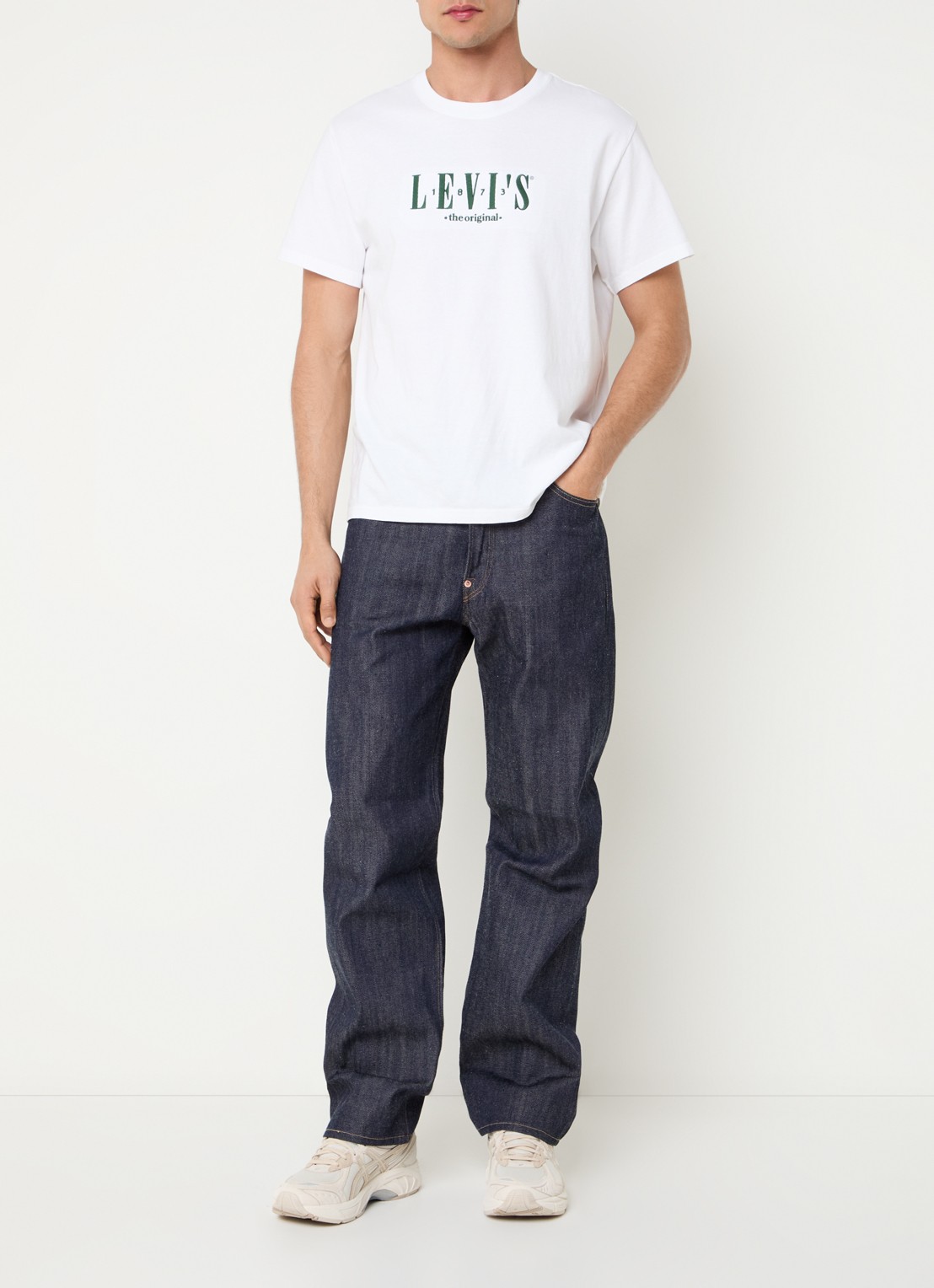 Levi's 501 straight leg jeans met donkere wassing - voorkant 2 indigo