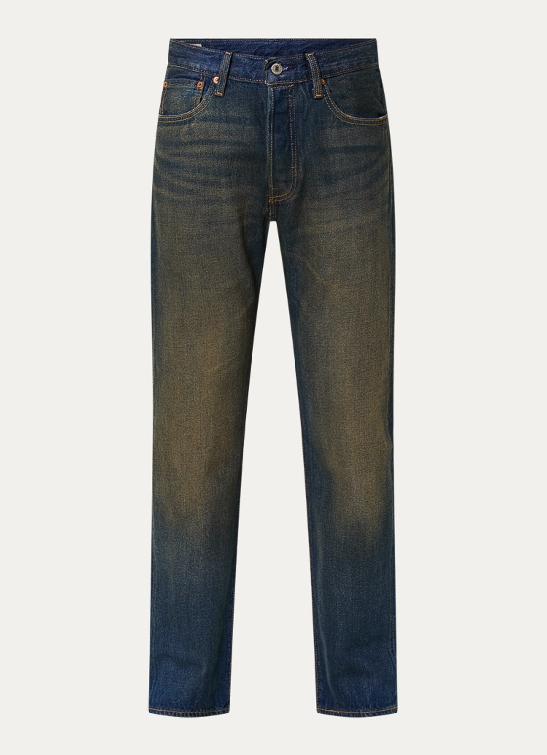 Levi's 501 straight leg jeans met donkere wassing - voorkant 4 indigo