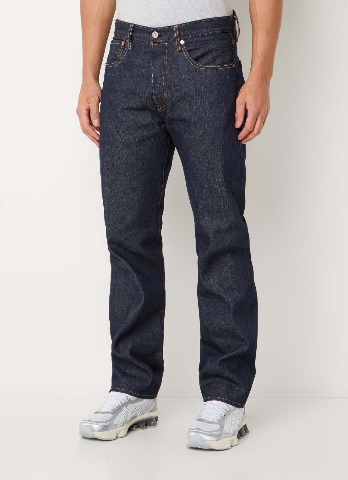 Levi's 501 straight leg jeans met donkere wassing - detail 2 indigo