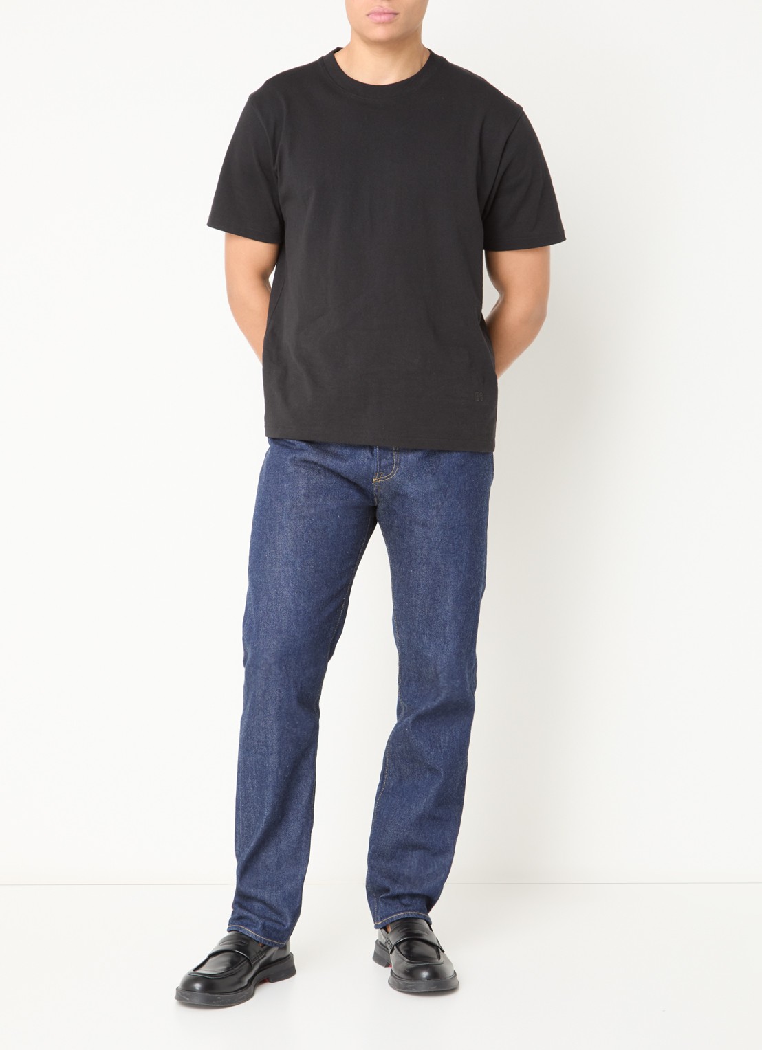 Levi's 501 straight leg jeans met donkere wassing - voorkant 5 indigo