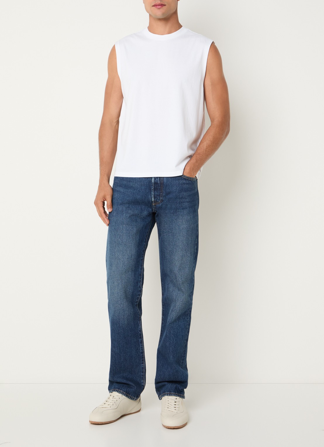 Levi's 501 straight leg jeans met donkere wassing - voorkant 5 indigo