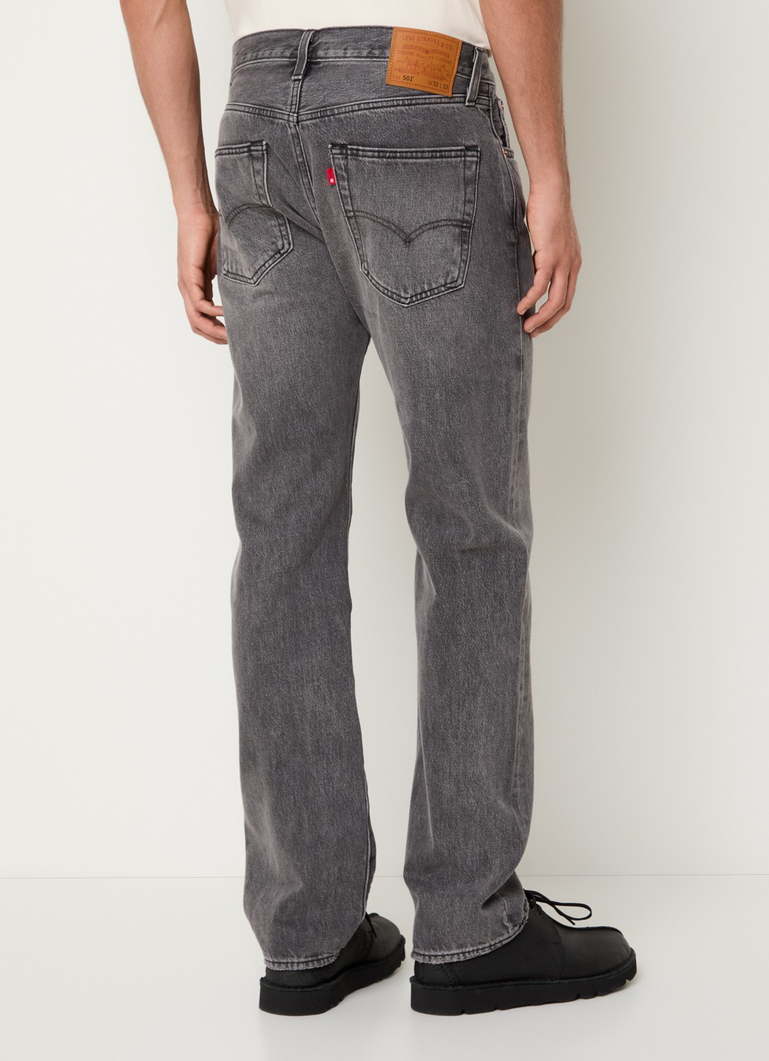 Levi's 501 straight leg jeans met gekleurde wassing - achterkant 3 donkergrijs