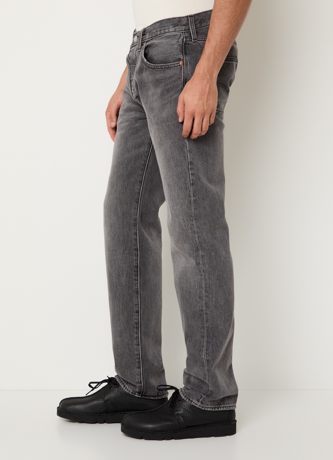 Levi's 501 straight leg jeans met gekleurde wassing - detail 2 donkergrijs