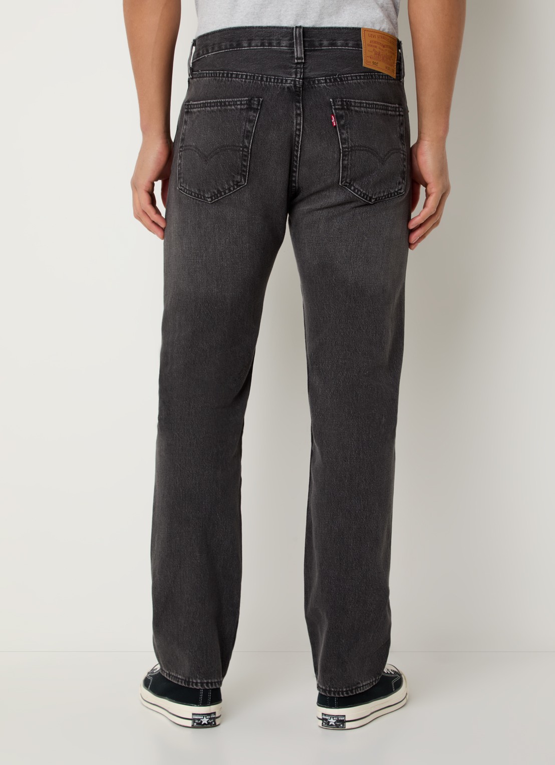 Levi's 501 straight leg jeans met gekleurde wassing - achterkant 2 donkergrijs
