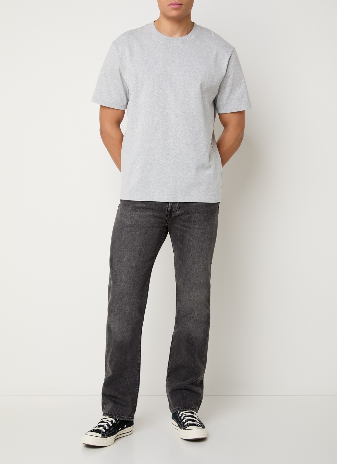 Levi's 501 straight leg jeans met gekleurde wassing - voorkant 4 donkergrijs