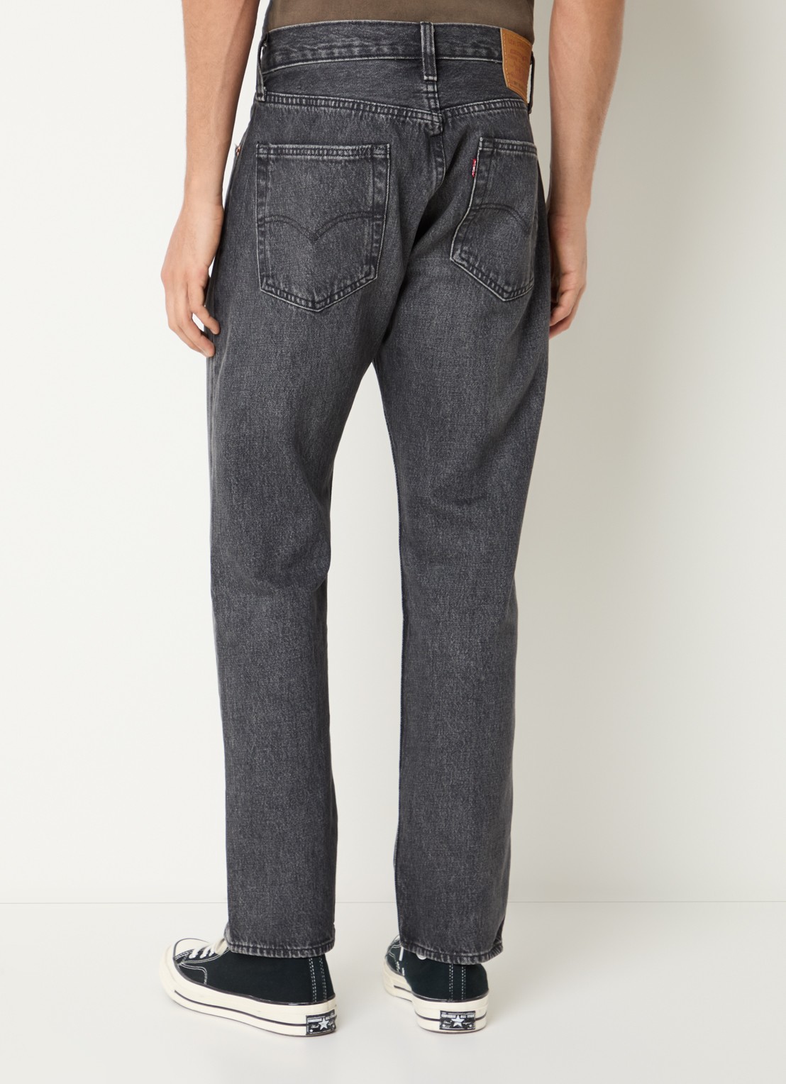 Levi's 501 straight leg jeans met gekleurde wassing - achterkant 3 middengrijs