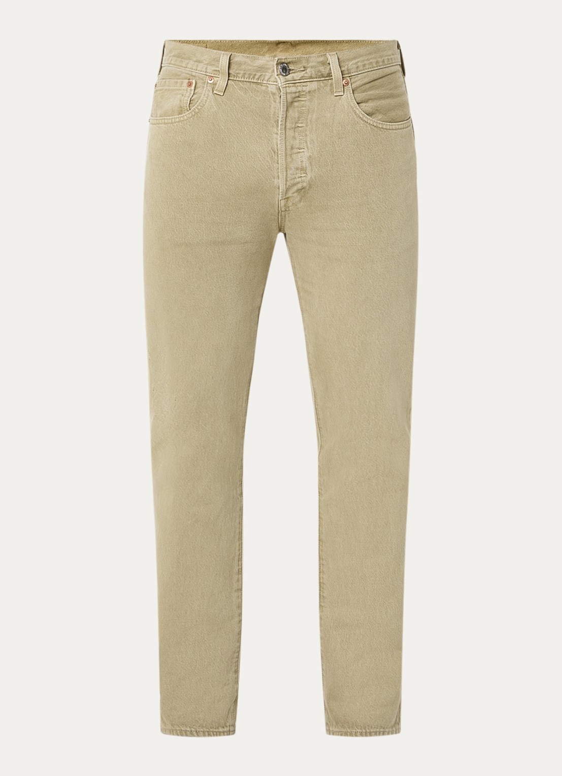 Levi's 501 straight leg jeans met gekleurde wassing - voorkant 4 zand
