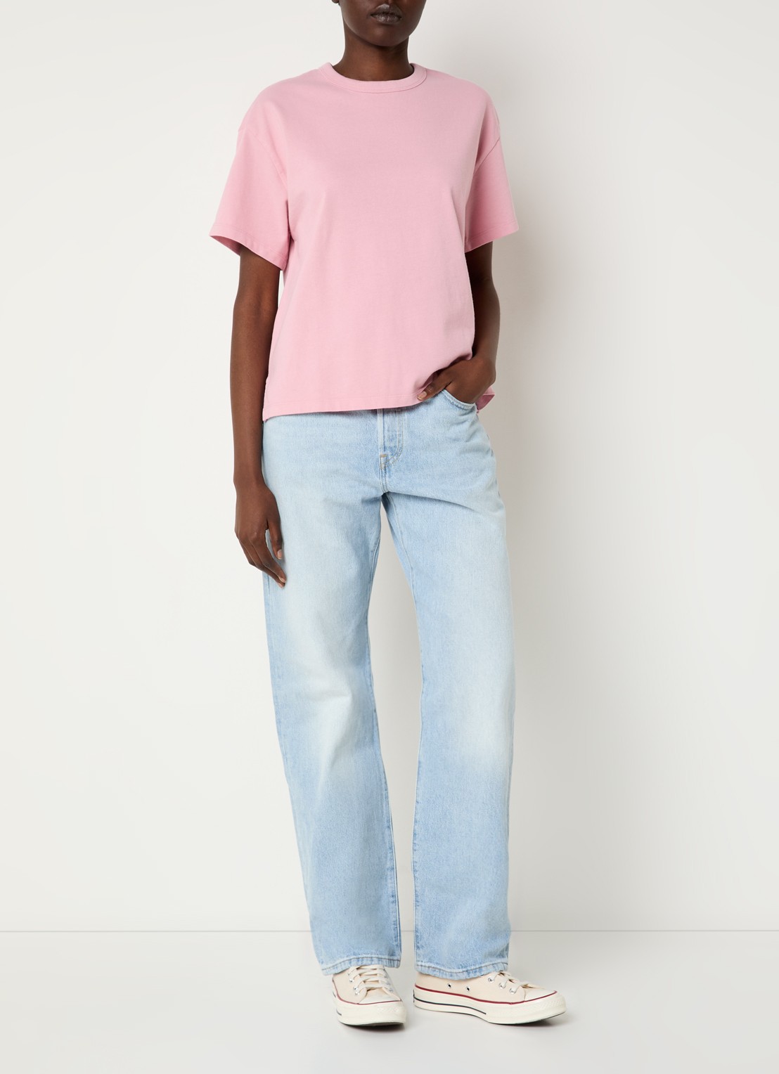 Levi's 501 straight leg jeans met lichte wassing - voorkant 2 indigo