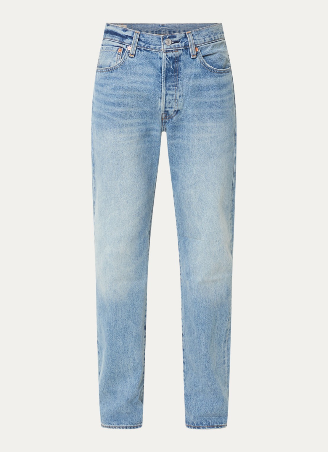 Levi's 501 straight leg jeans met lichte wassing - voorkant 4 indigo