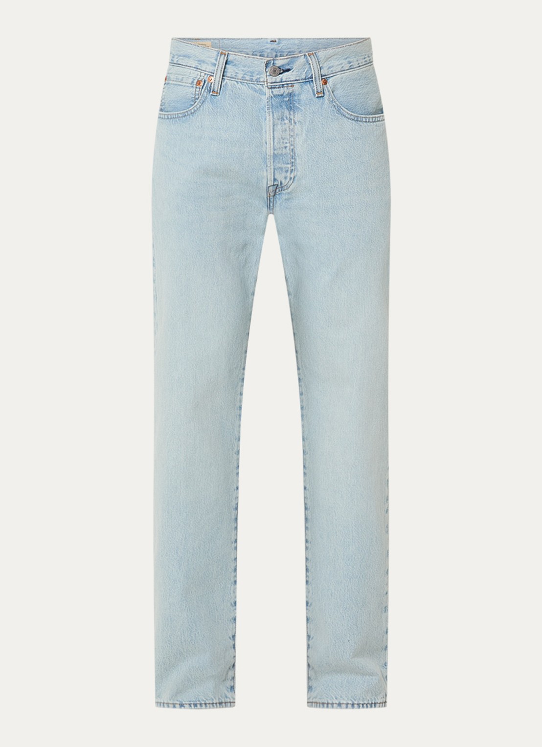 Levi's 501 straight leg jeans met lichte wassing - voorkant 4 indigo