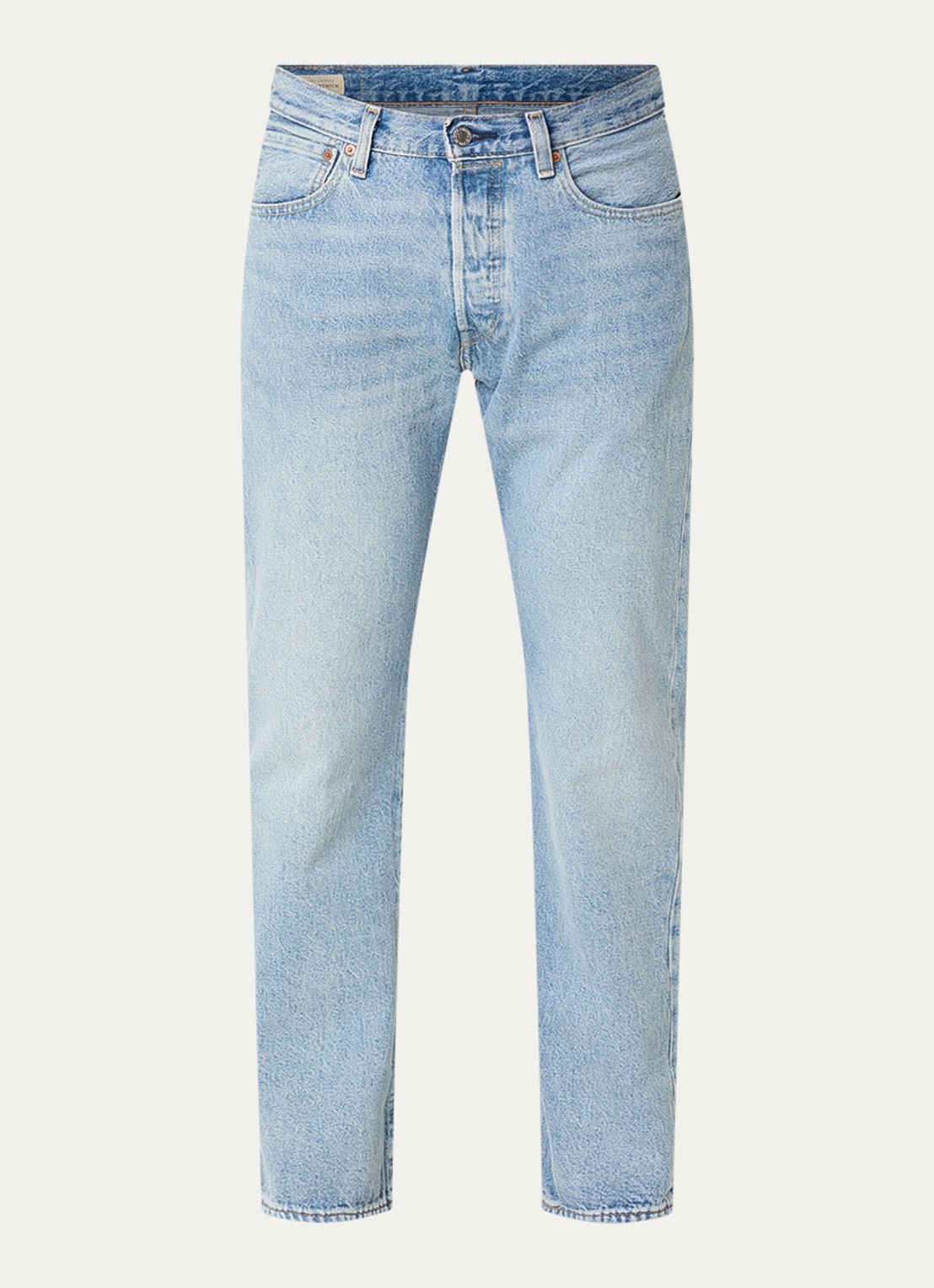 Levi's 501 straight leg jeans met lichte wassing - voorkant 4 indigo