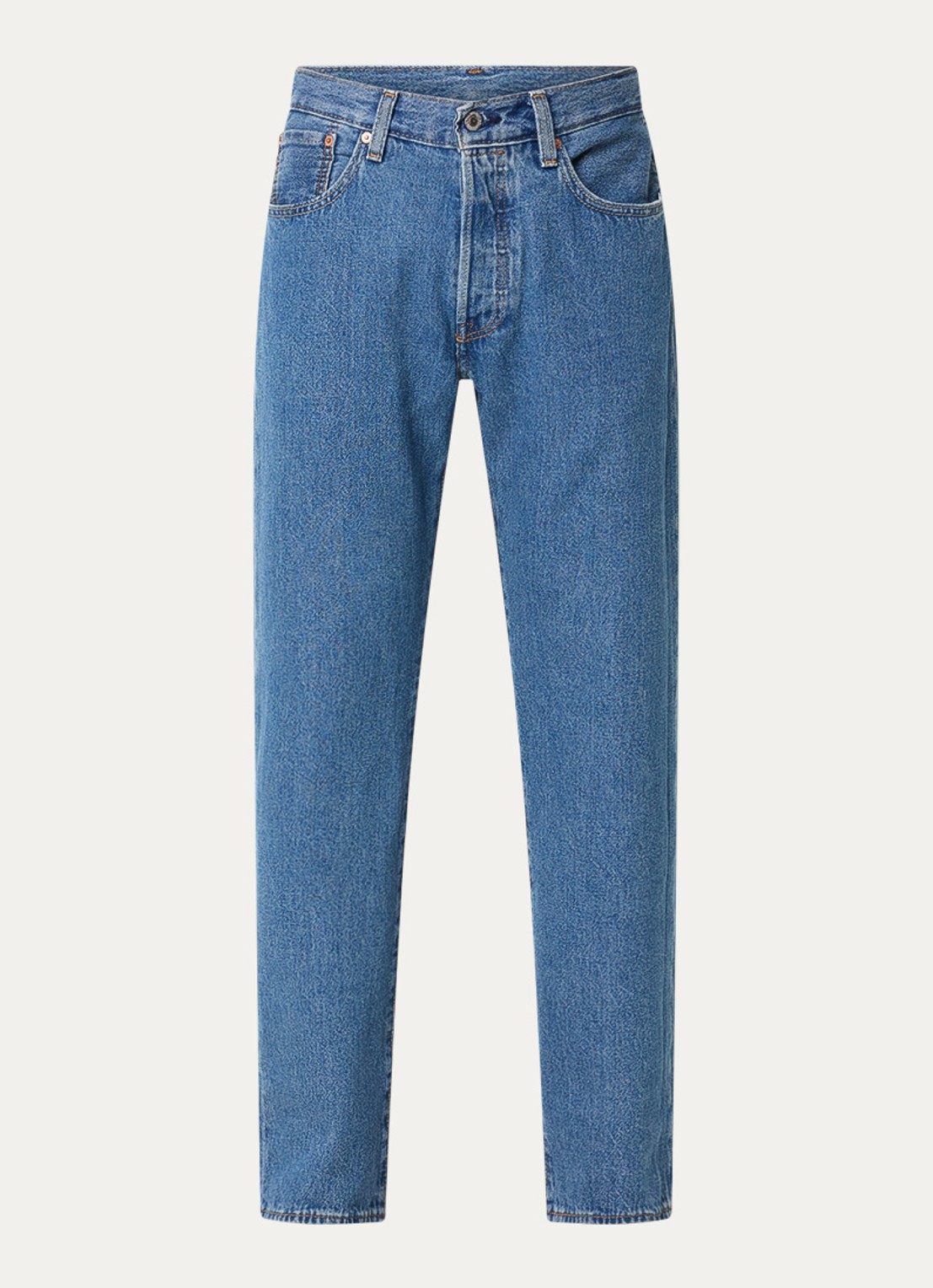 Levi's 501 straight leg jeans met medium wassing - voorkant indigo