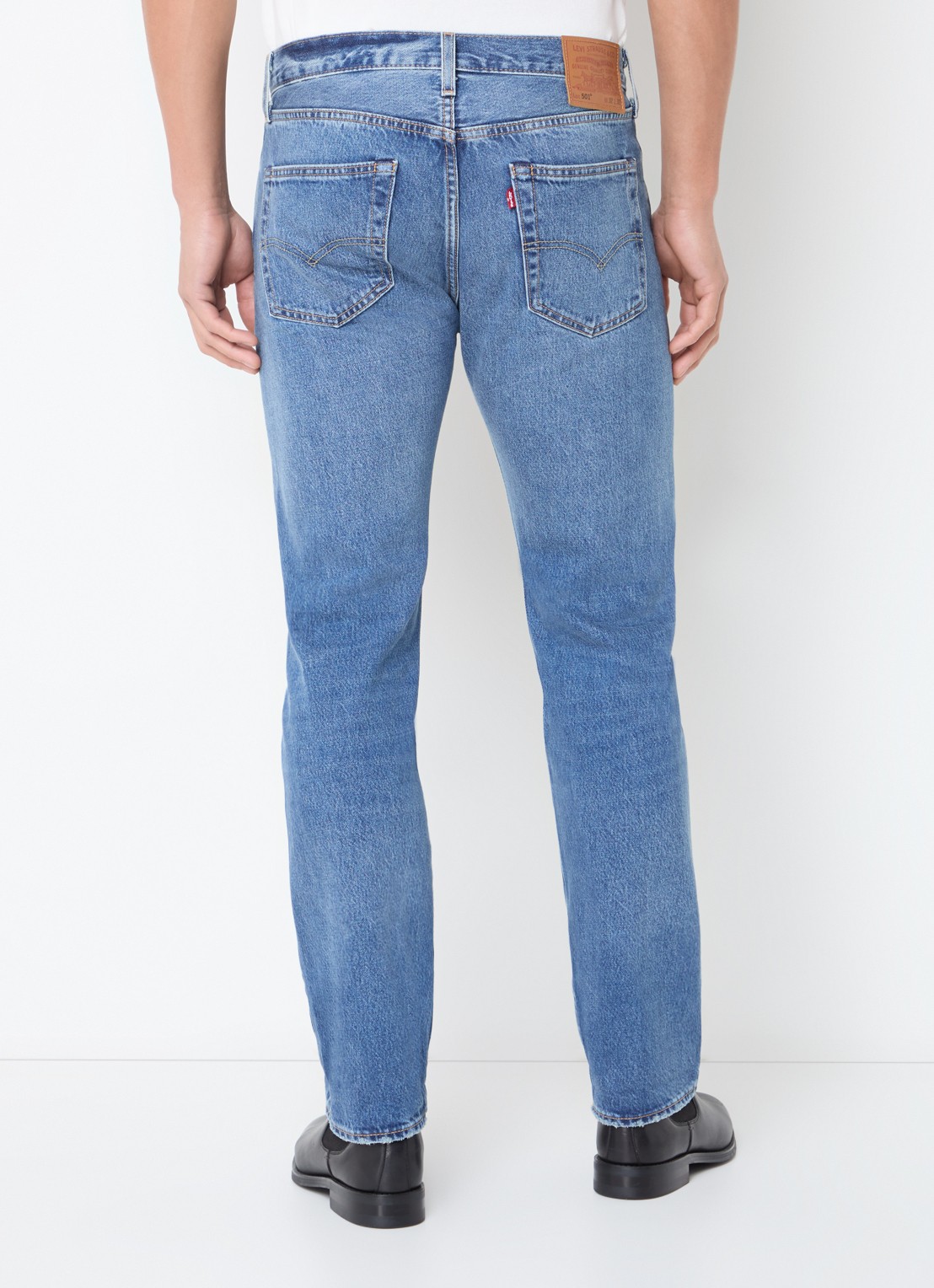 Levi's 501 straight leg jeans met steekzakken - achterkant 5 indigo