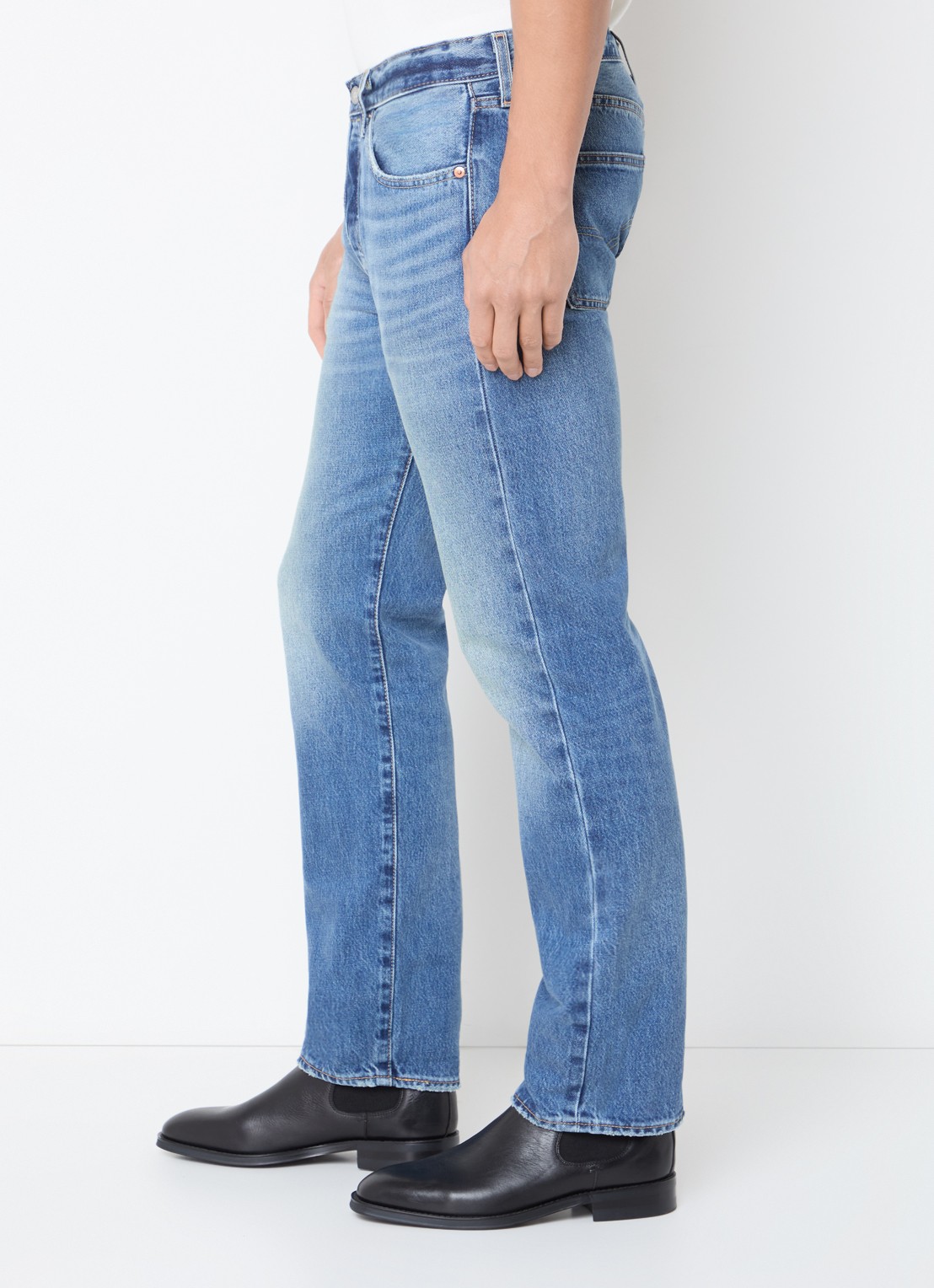Levi's 501 straight leg jeans met steekzakken - detail 2 indigo