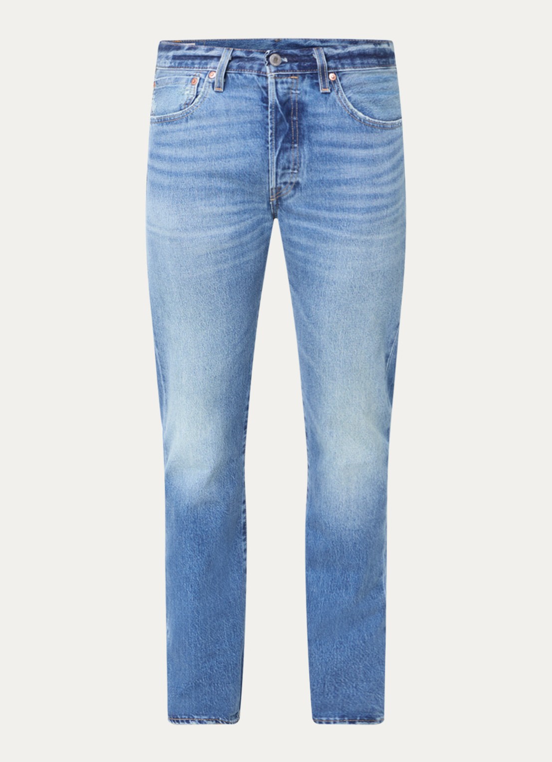 Levi's 501 straight leg jeans met steekzakken - voorkant 3 indigo