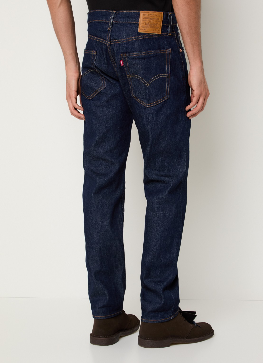 Levi's 502 slim fit jeans met donkere wassing - achterkant 5 indigo