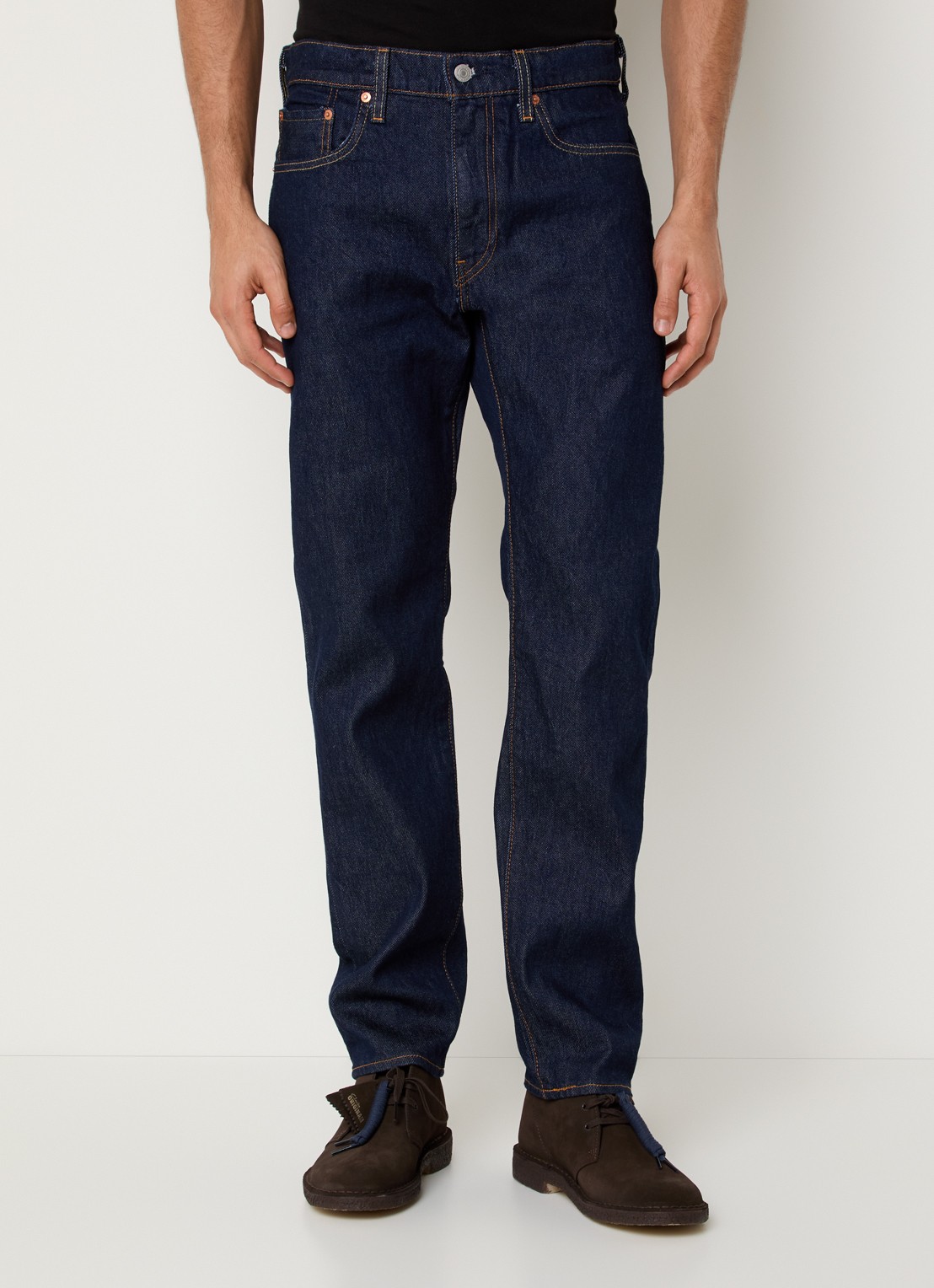 Levi's 502 slim fit jeans met donkere wassing - detail indigo