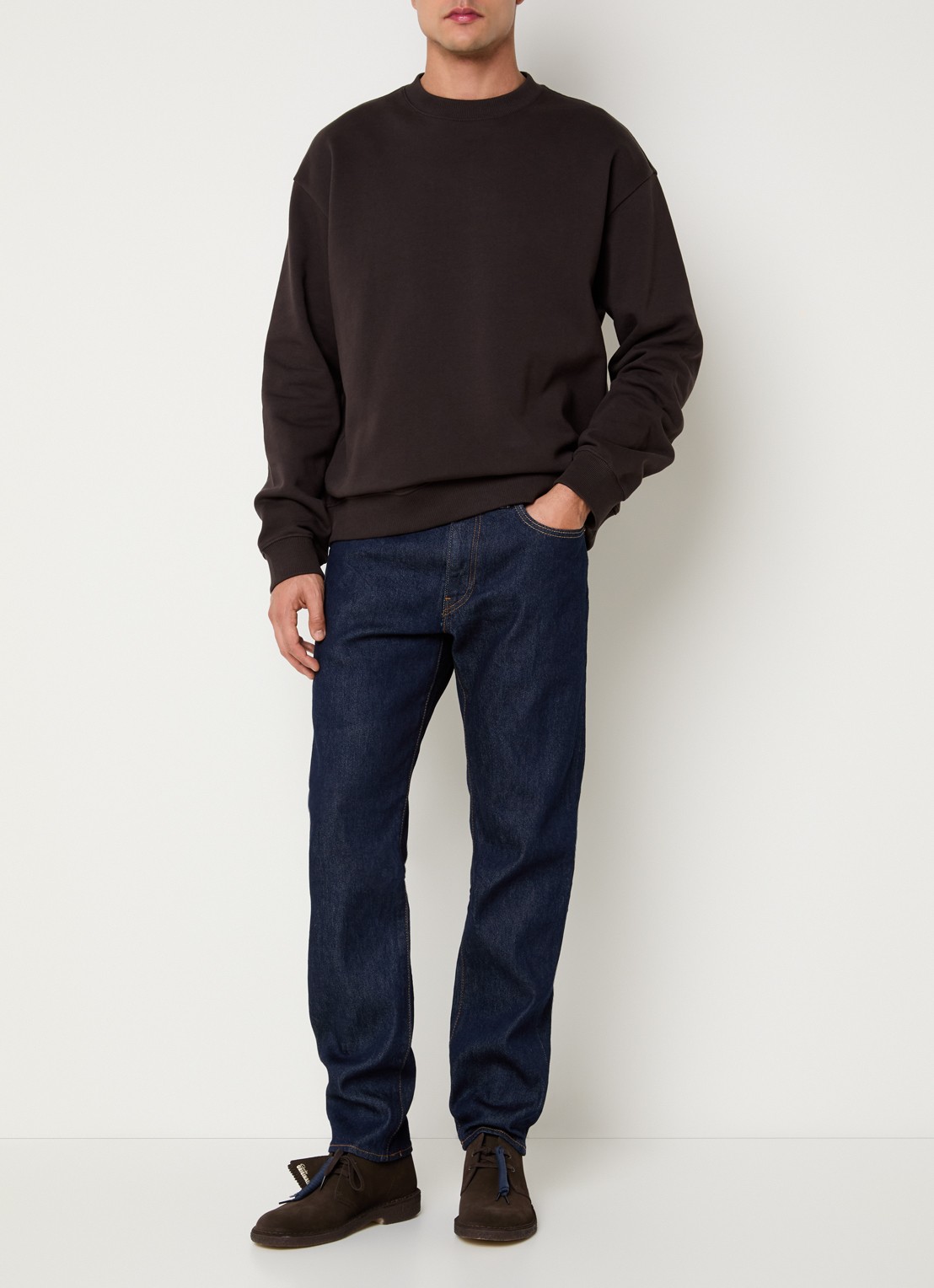 Levi's 502 slim fit jeans met donkere wassing - voorkant 4 indigo