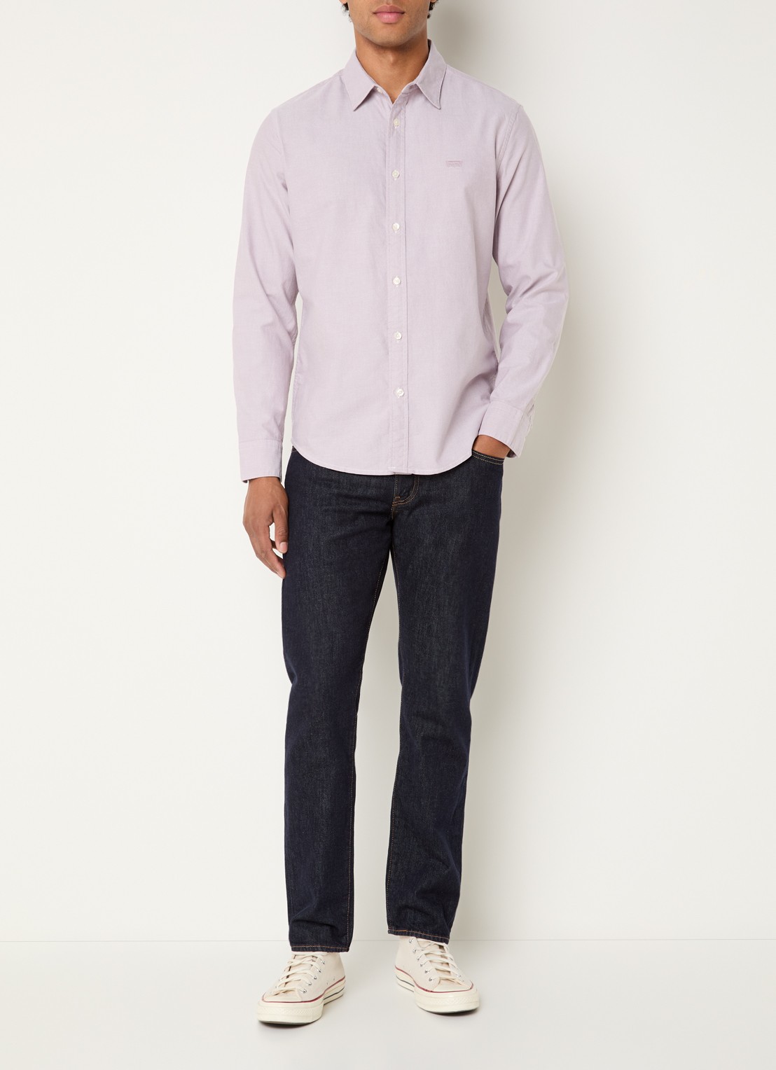 Levi's 502 slim fit jeans met donkere wassing - voorkant 5 indigo