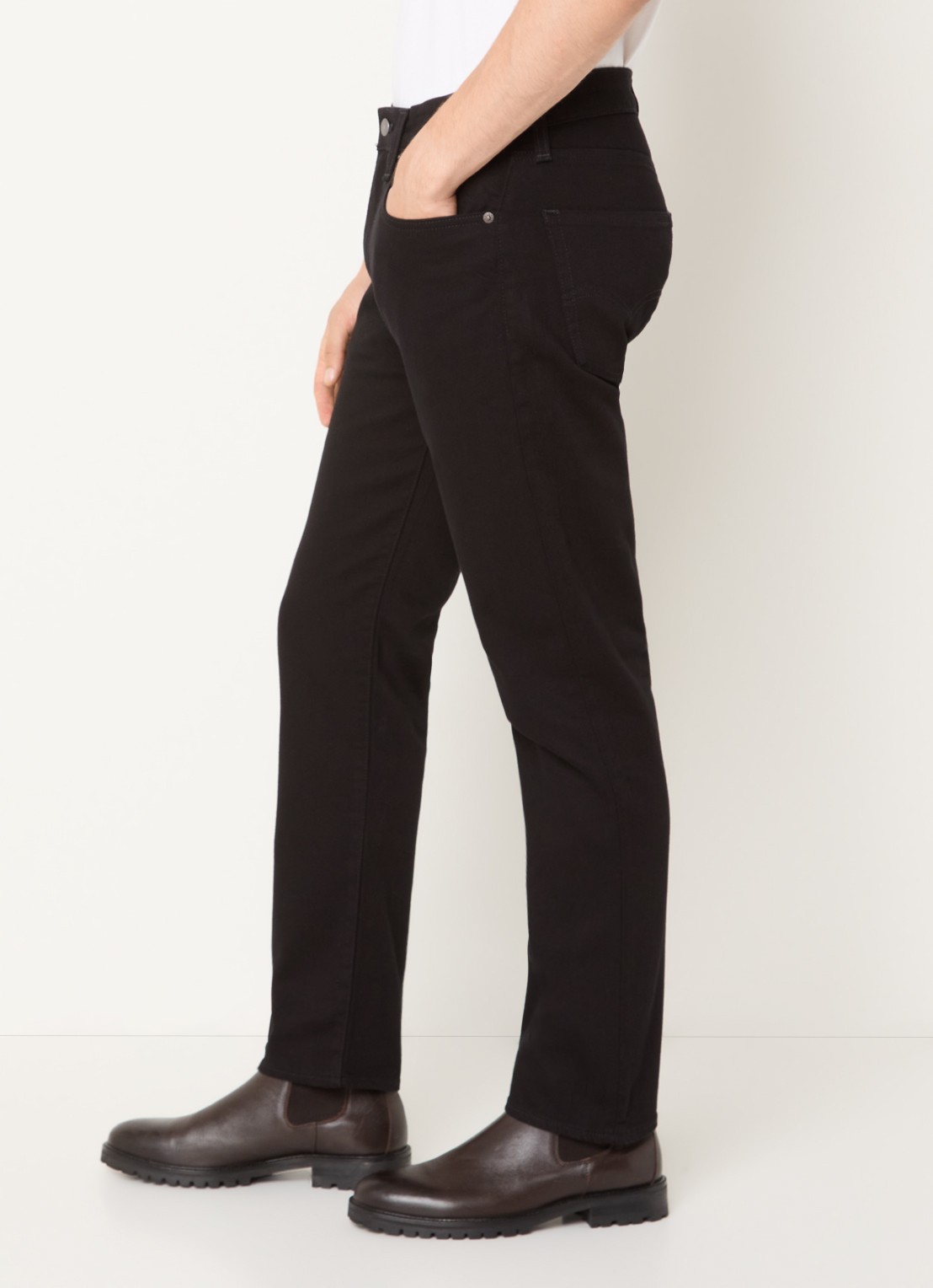 Levi's 502 slim fit jeans met gekleurde wassing - detail 3 zwart