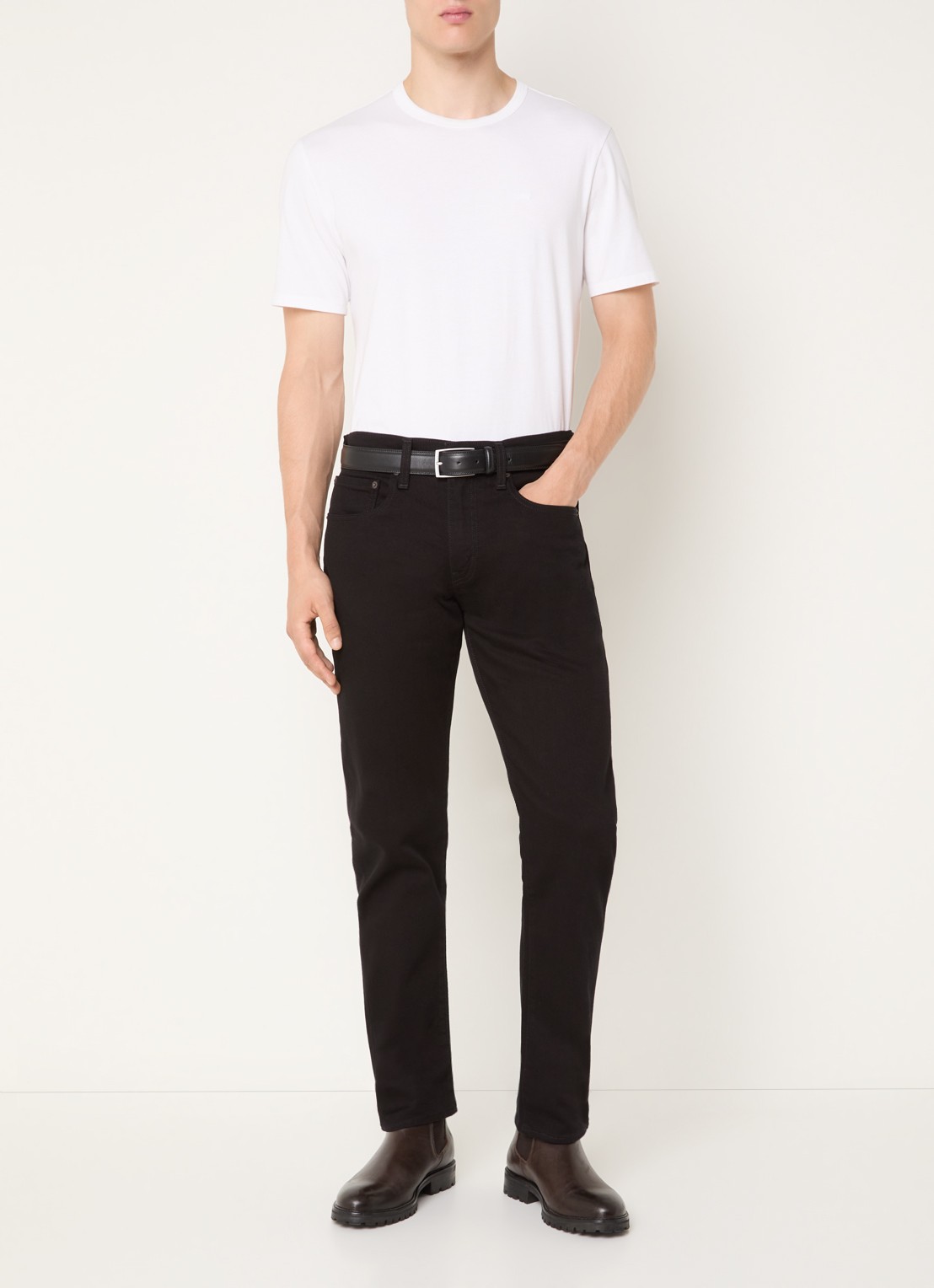 Levi's 502 slim fit jeans met gekleurde wassing - voorkant 5 zwart