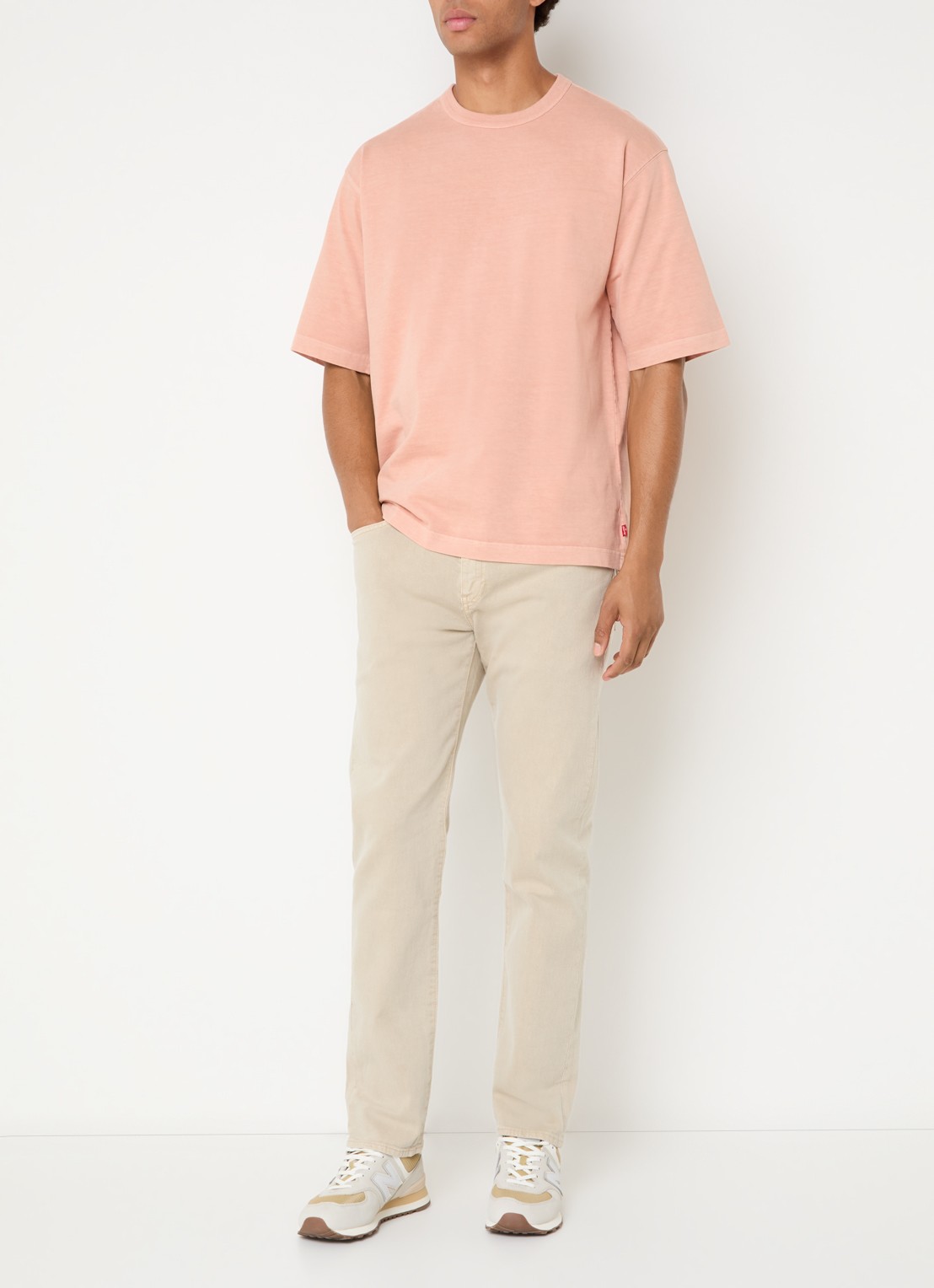 Levi's 502 slim fit jeans met gekleurde wassing - voorkant 5 vanillegeel