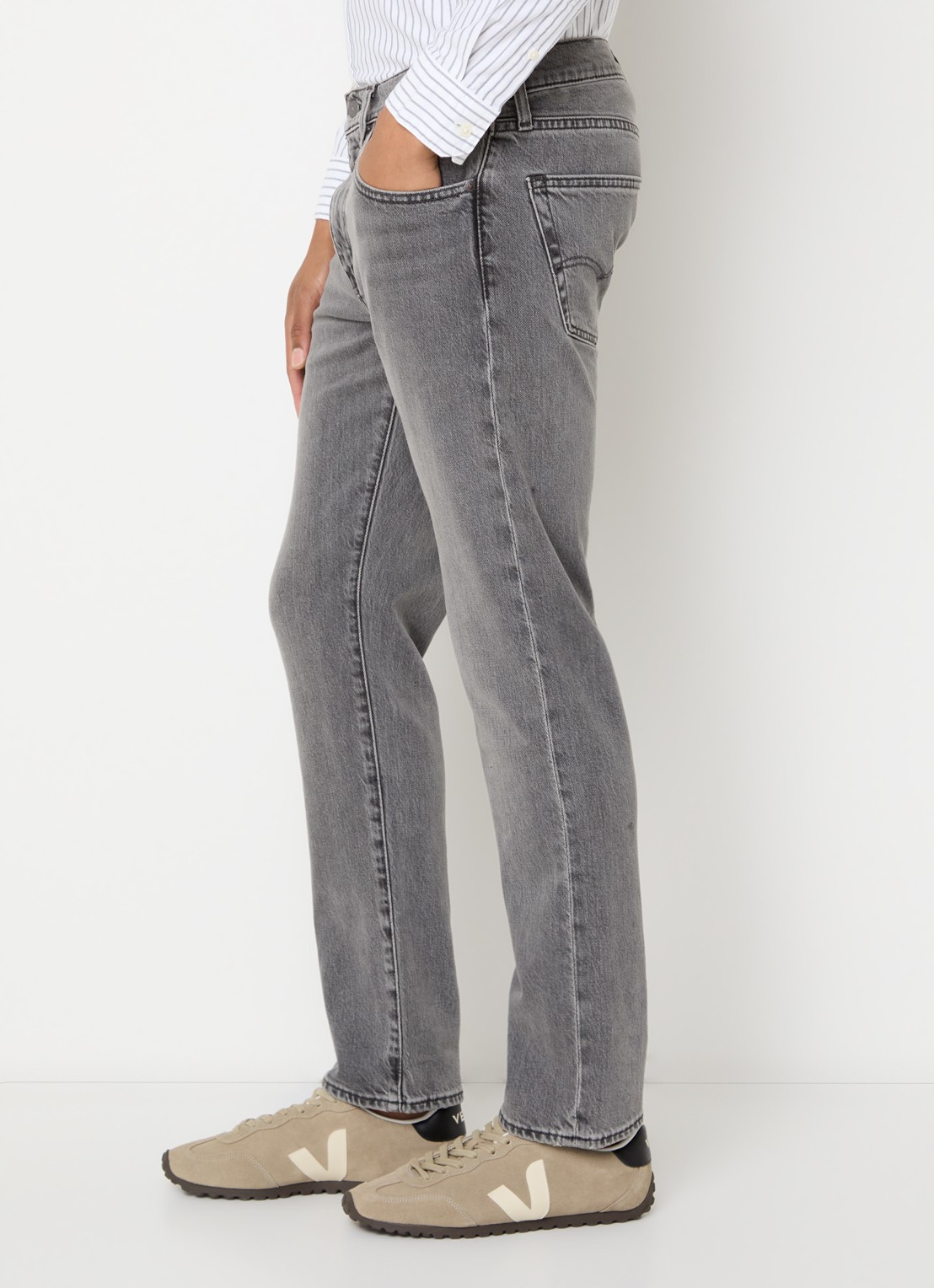 Levi's 502 slim fit jeans met gekleurde wassing - detail 2 grijs
