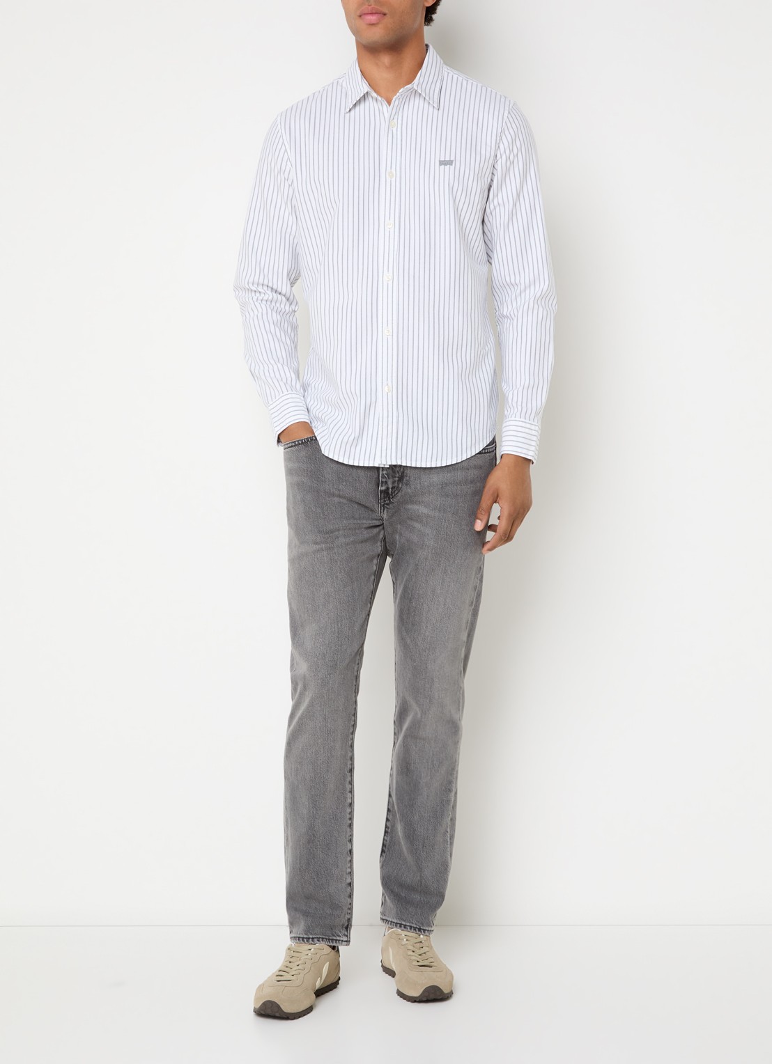 Levi's 502 slim fit jeans met gekleurde wassing - voorkant 4 grijs