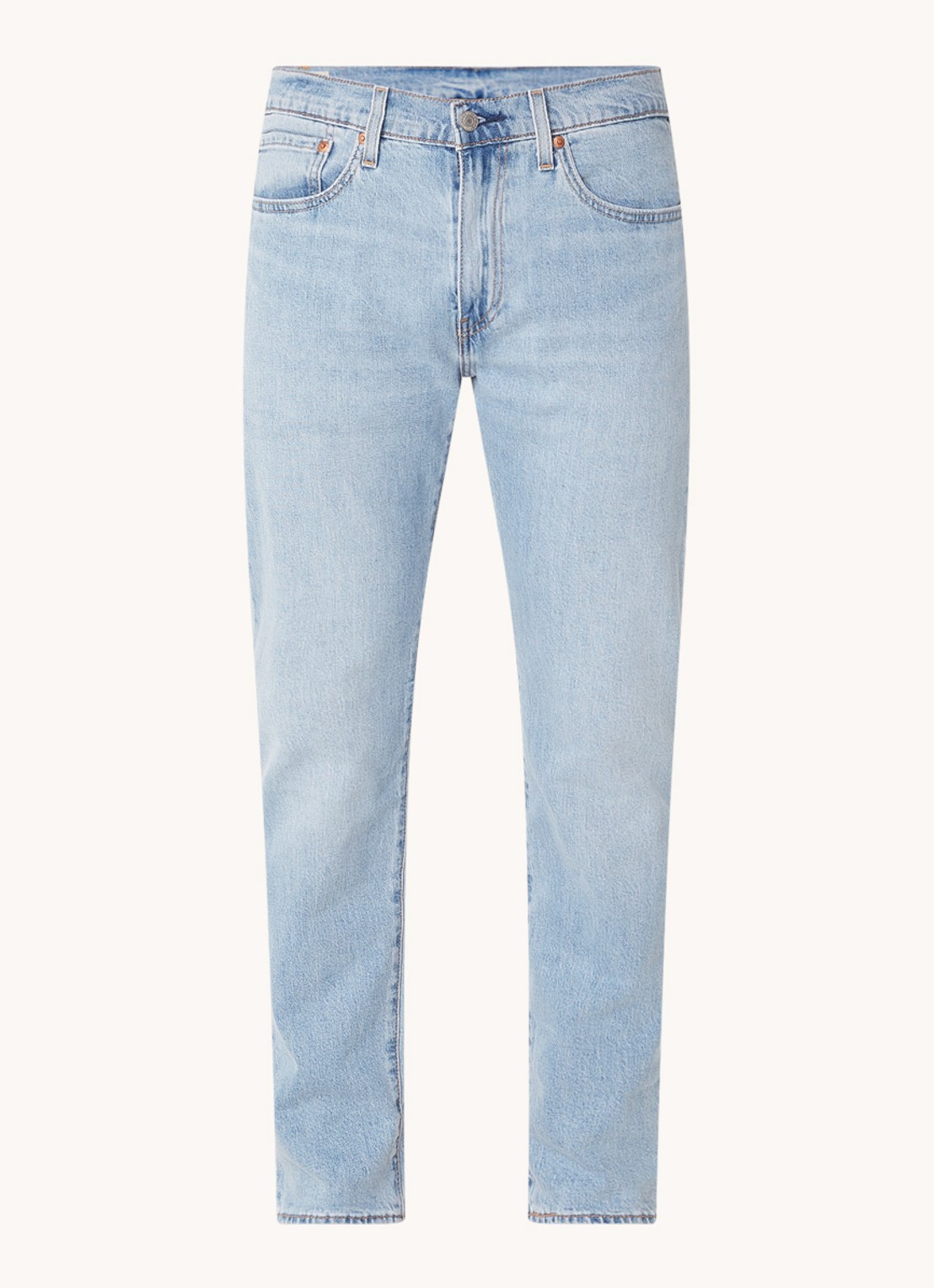Levi's 502 Slim fit jeans met lichte wassing - voorkant indigo
