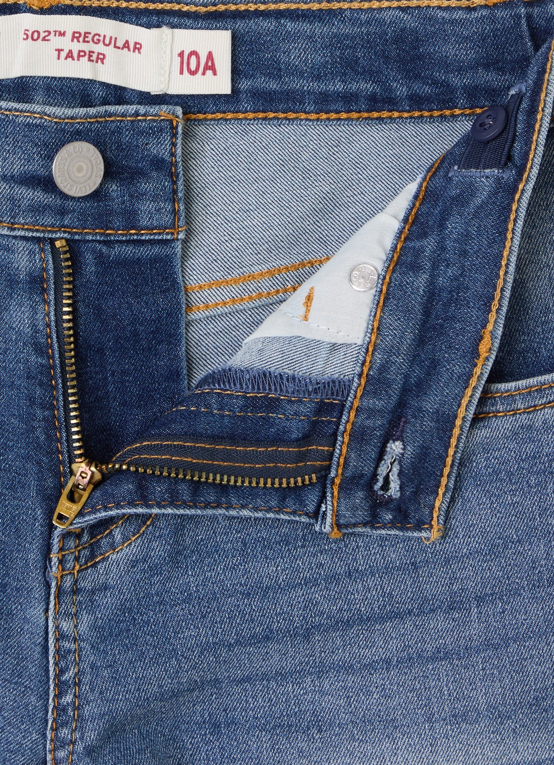 Levi's 502 slim fit jeans met medium wassing - detail 3 indigo