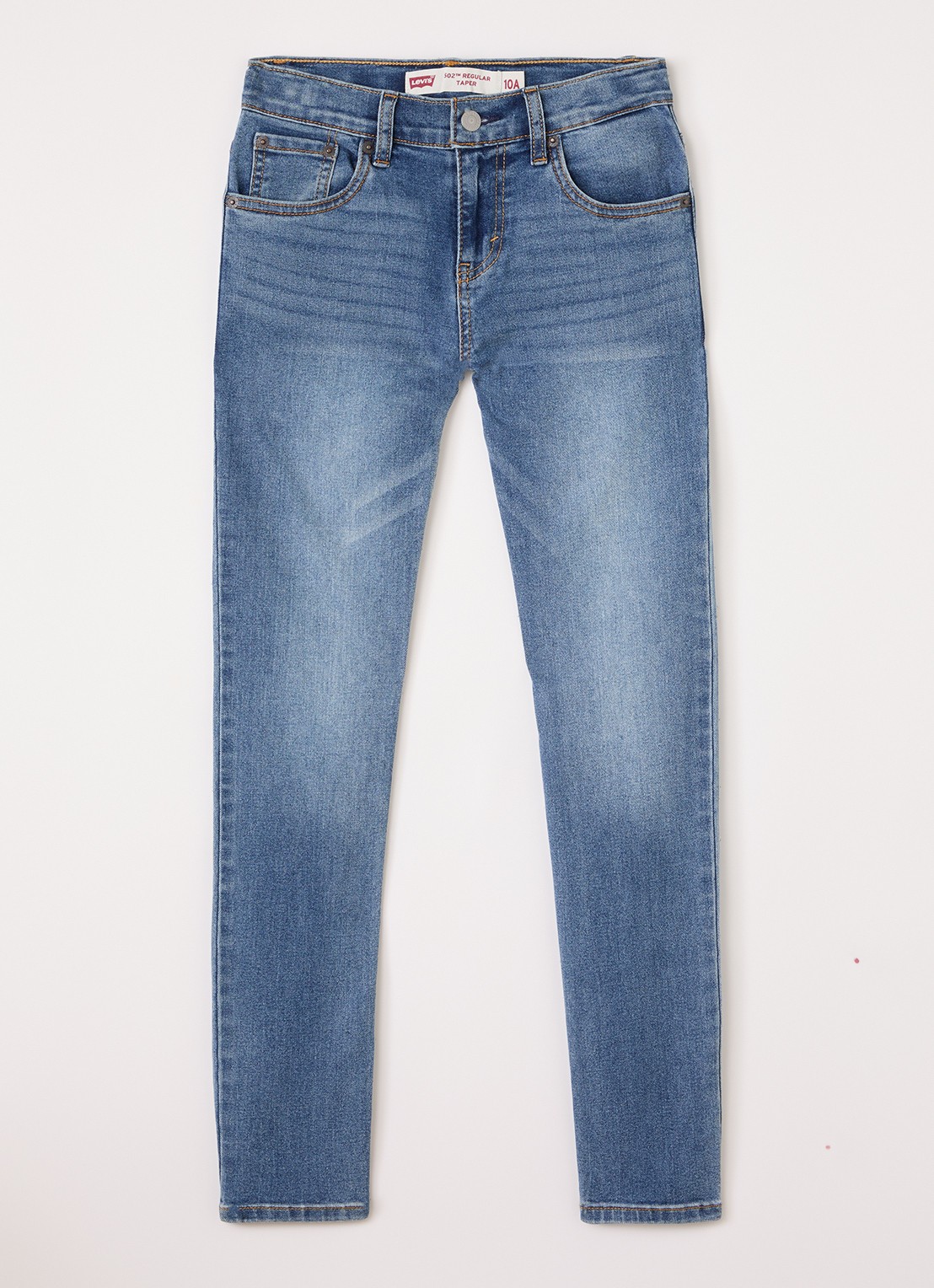 Levi's 502 slim fit jeans met medium wassing - voorkant indigo