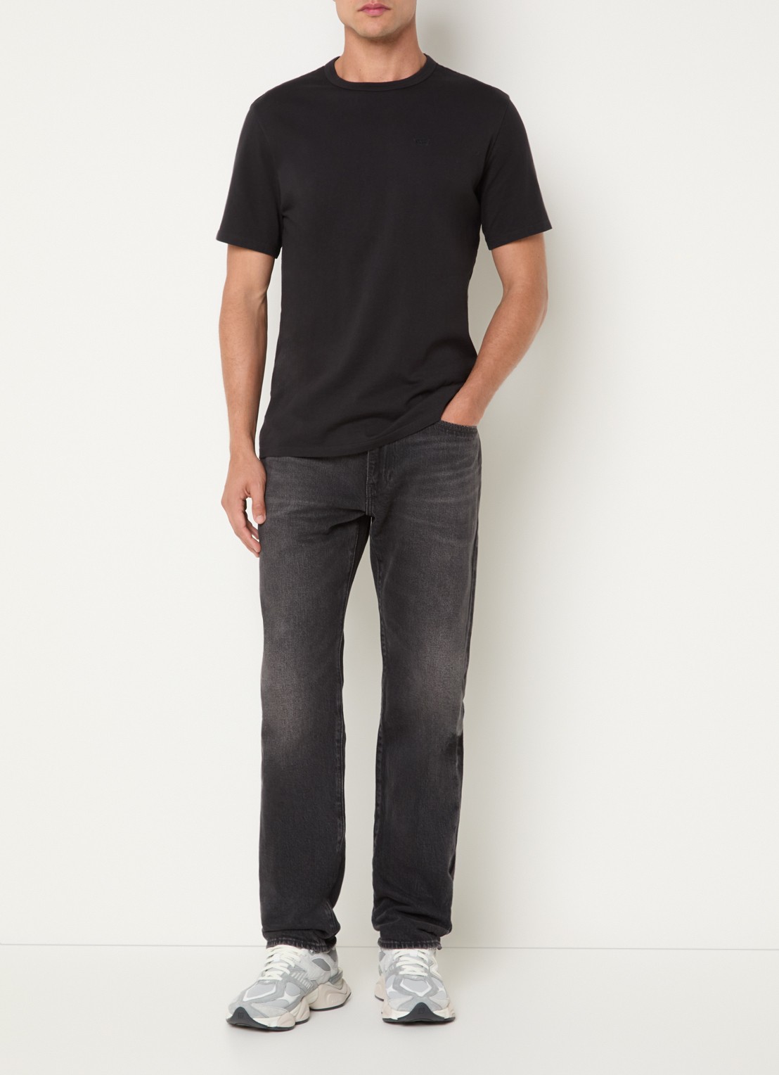 Levi's 502 straight fit jeans met gekleurde wassing - voorkant 5 antraciet