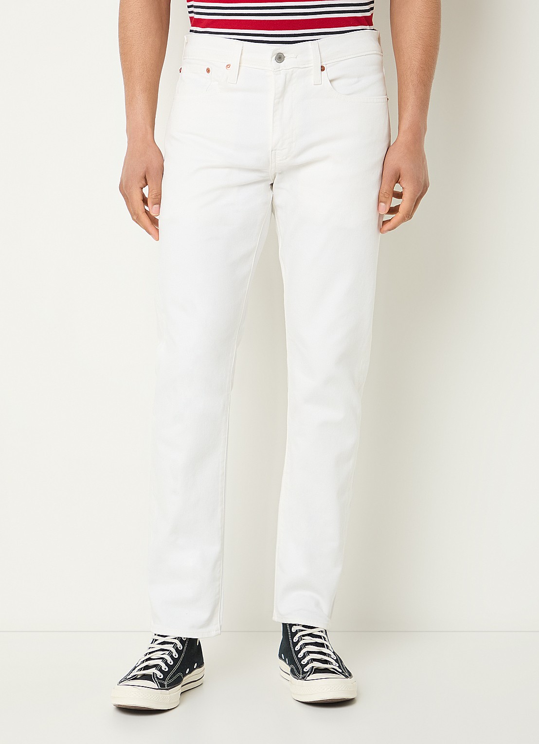 Levi's 502 tapered jeans in gekleurde wassing - detail 4 wit